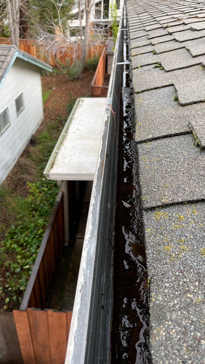 San Jose Gutter Cleaning on a 2 story home by All One Solar Shine