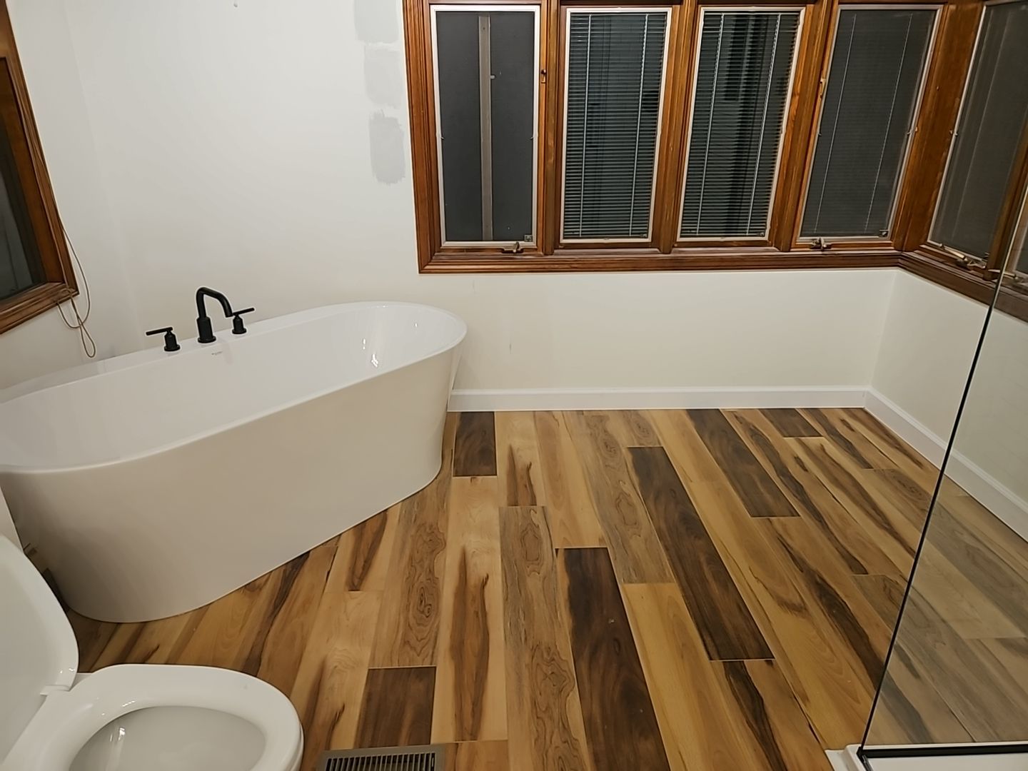 Full Bathroom Remodel, customer painting themselves by The Shower Company