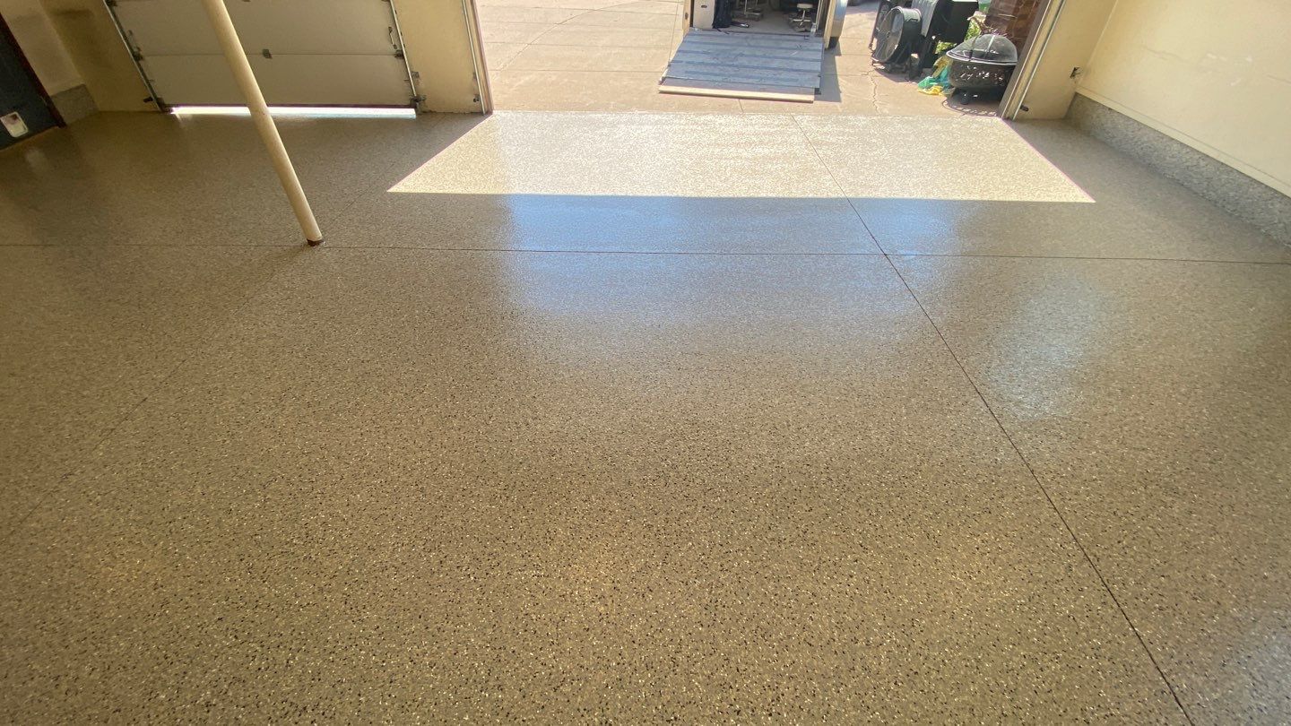 Garage using Mediterranean by Select Painting, Coatings & Garage Cabinets