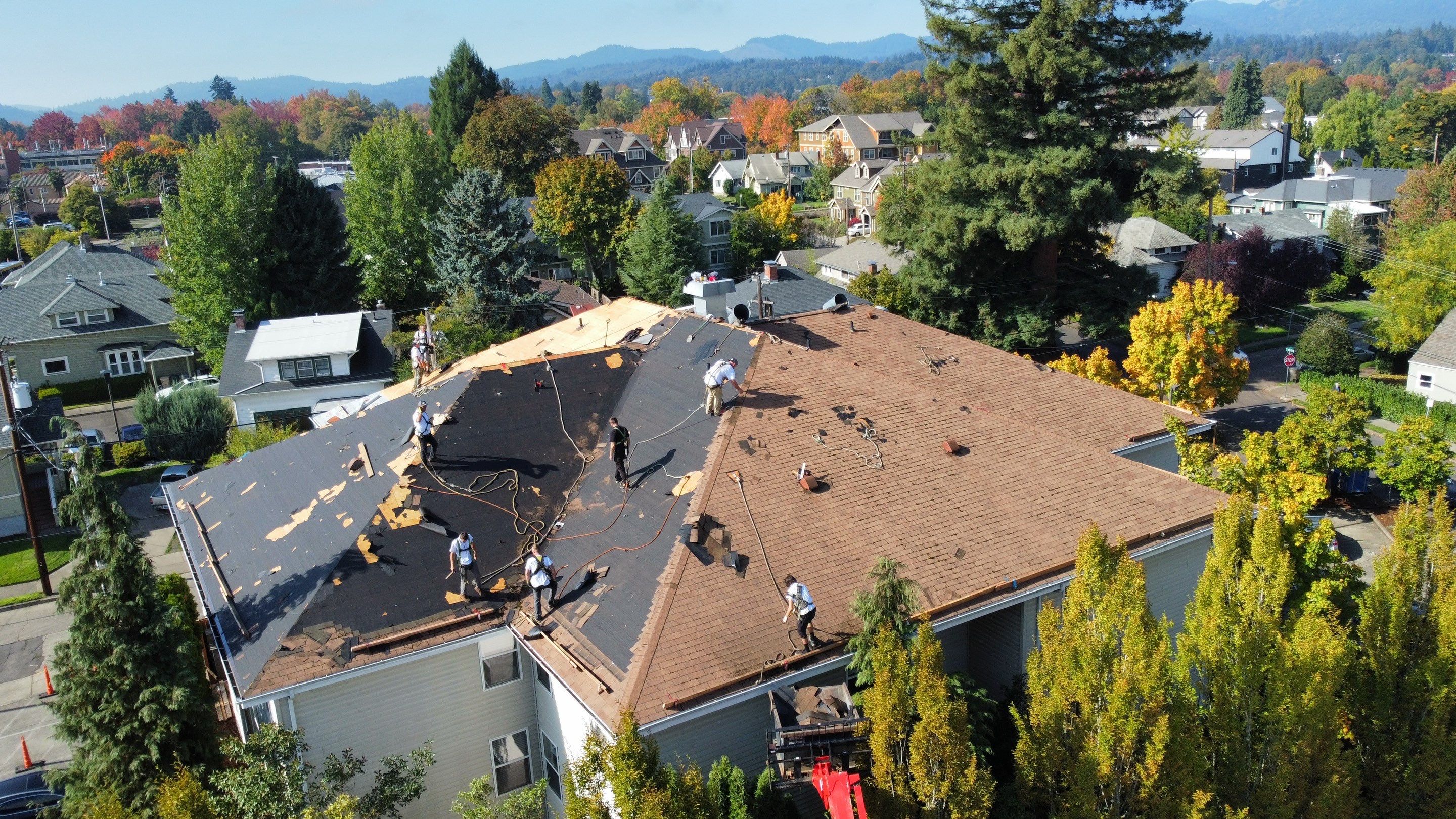 Commercial Roofing Installation using IKO Dynasty (Color: Biscayne) by Orezona Building & Roofing Company, Inc.
