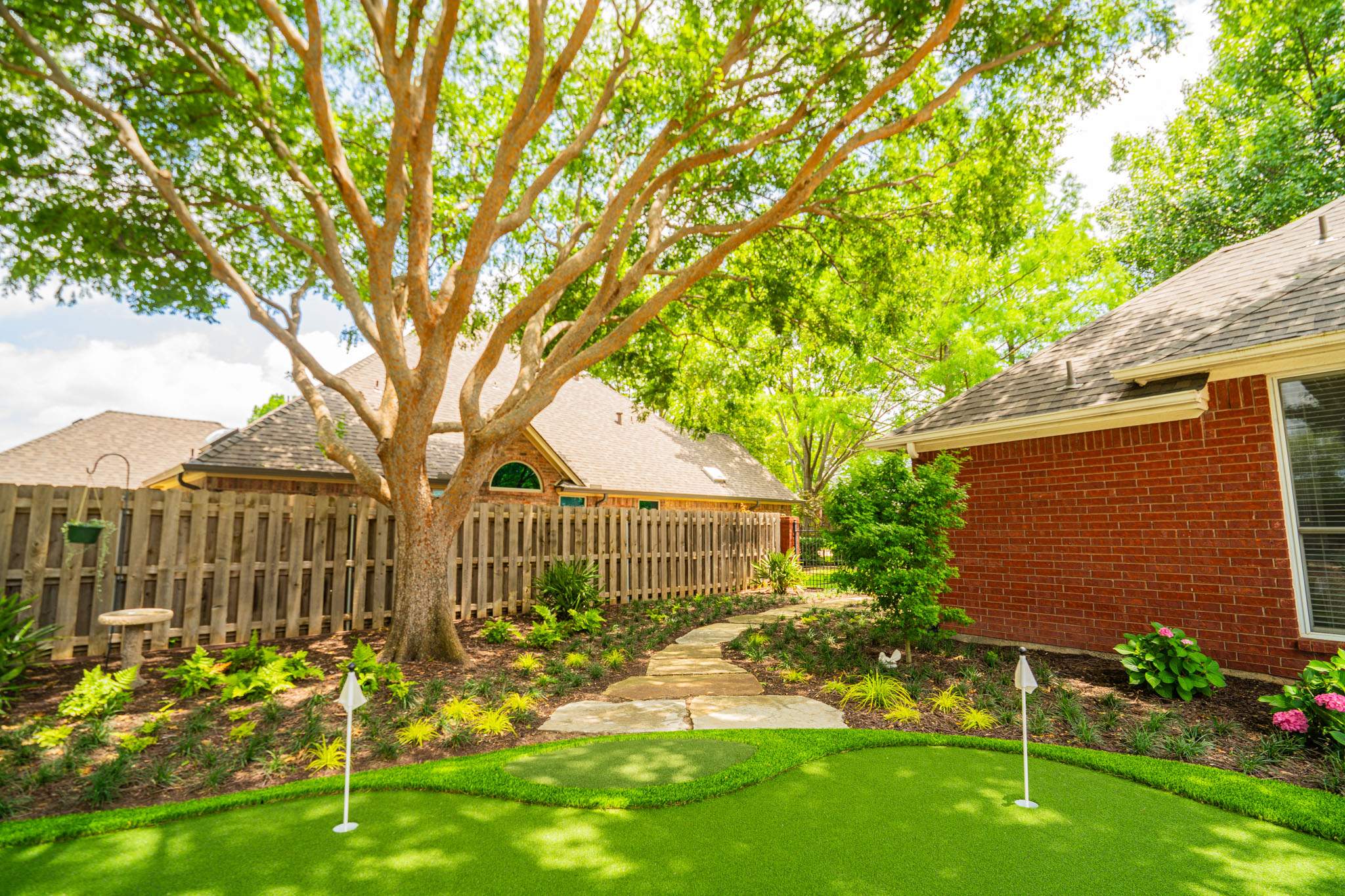 Disjointed to Defined Landscaping by Complete Exterior Solutions