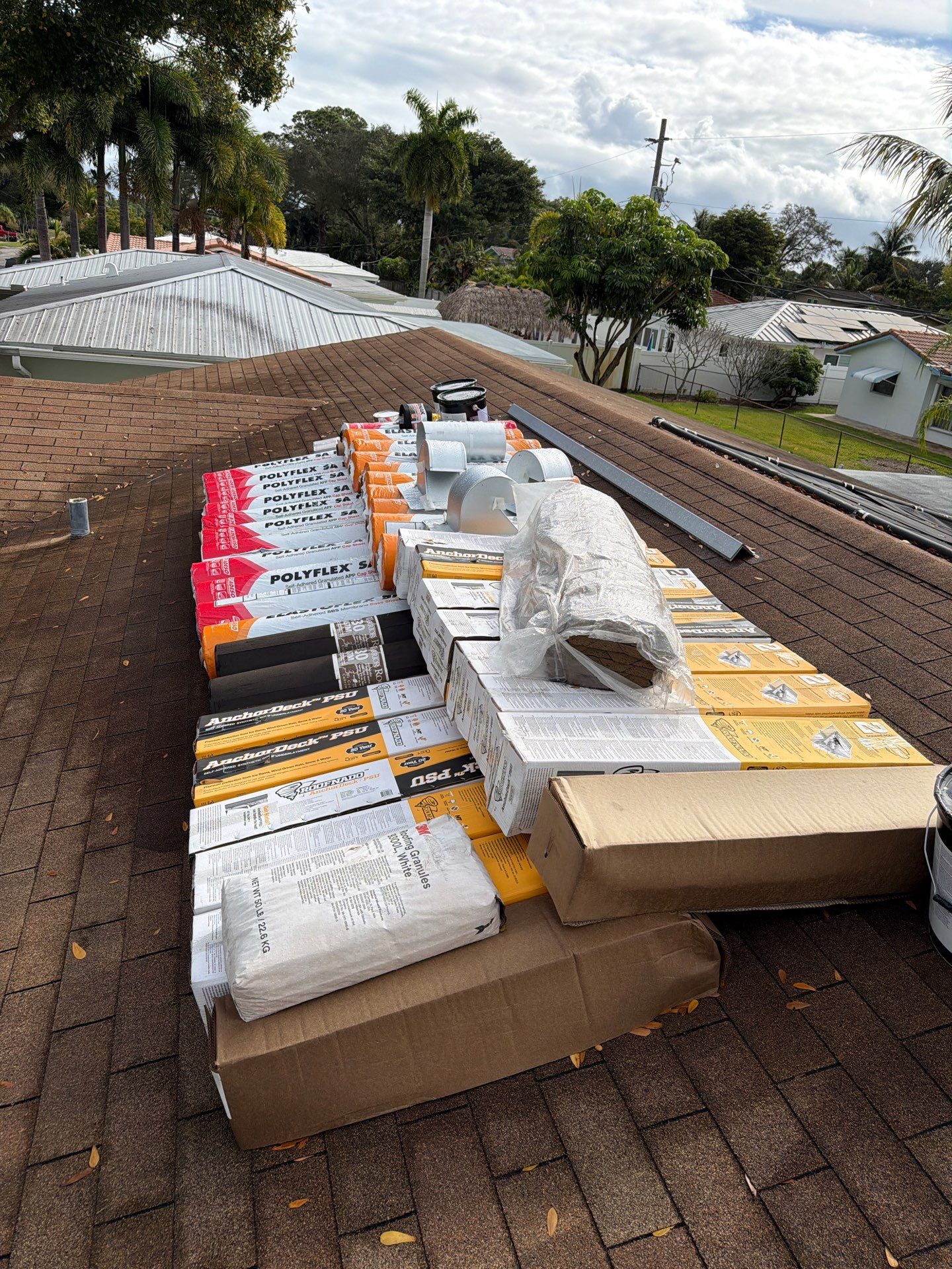 Residential Roofing Installation using 1" Nail strip metal roof by BLUES BROTHERS ROOFING
