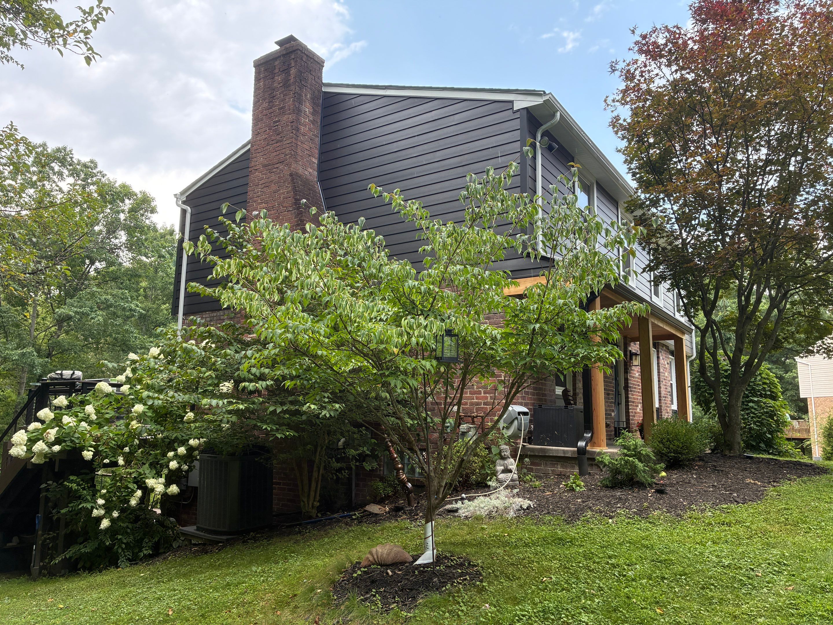 Ascend Siding Replacement and Custom Cedar Porch Renovation in Allison Park by Ideal Siding Pittsburgh