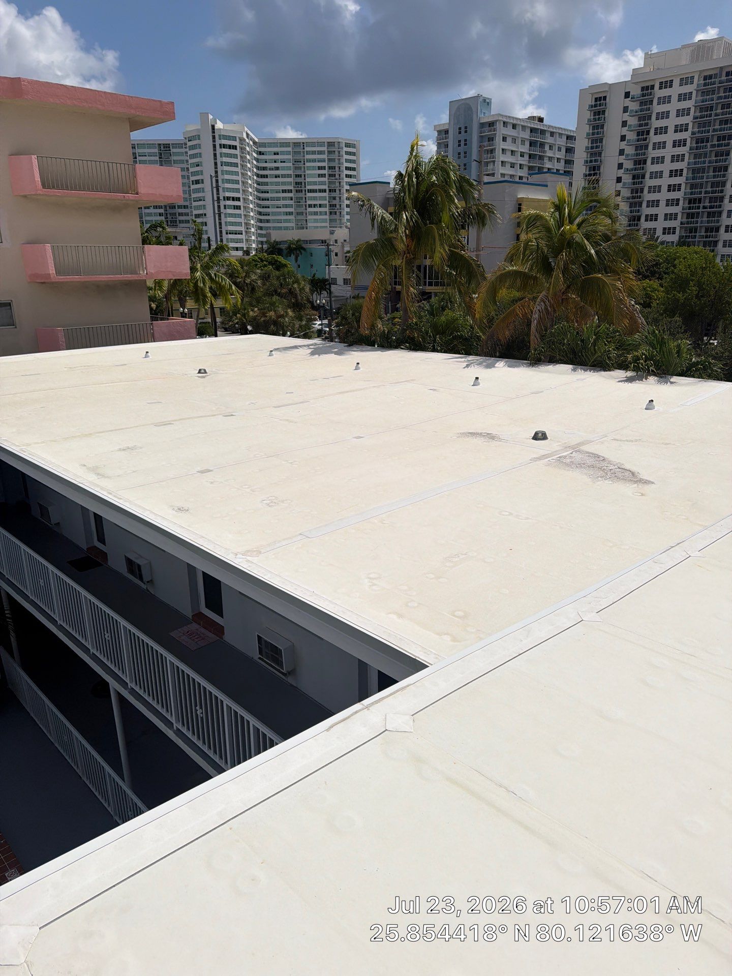 TPO Flat Roof Installation and Deck Repair in Miami Beach by AJF ROOFING INC