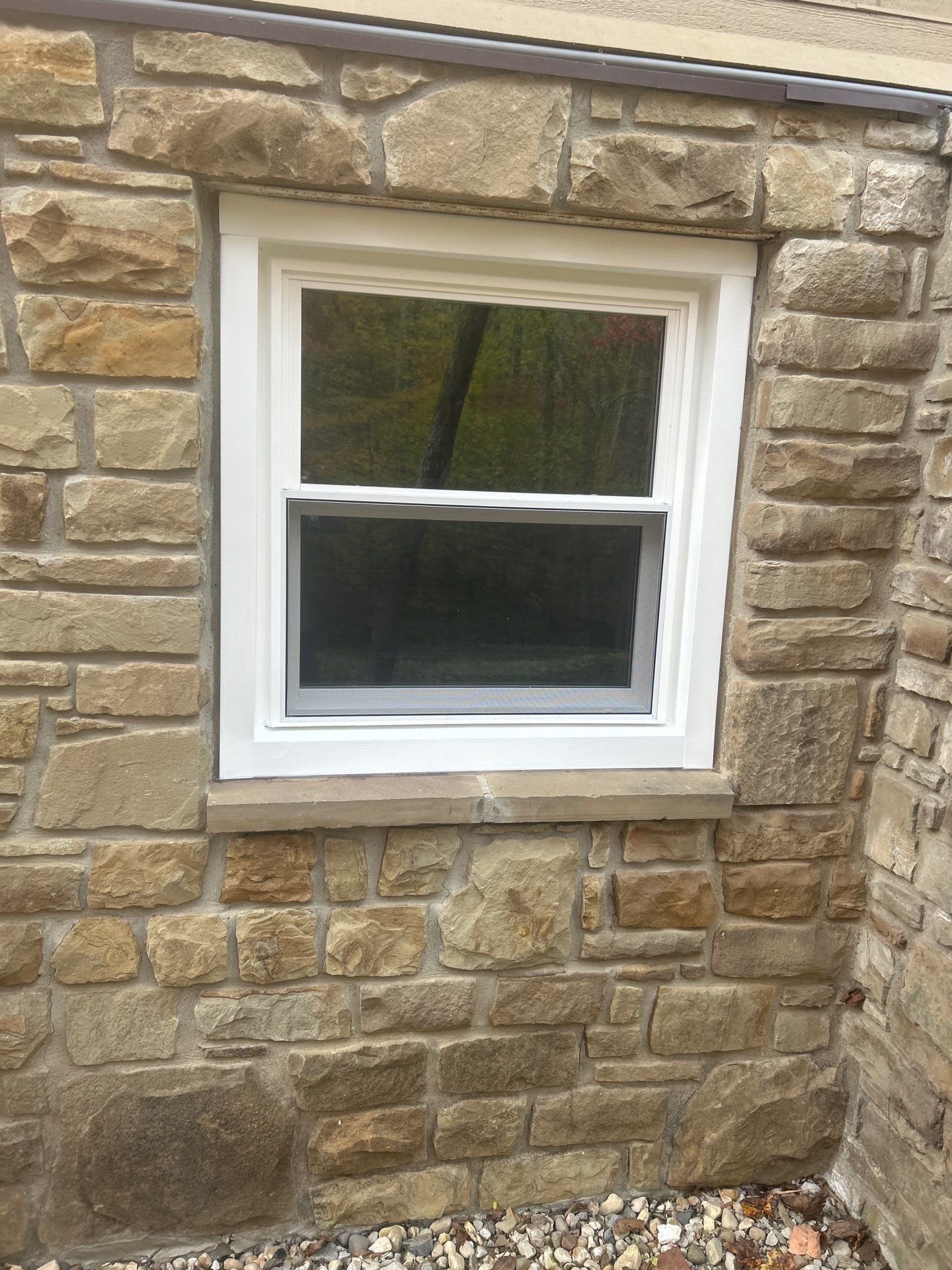 Entry Door and Window Installation for Nashville Stone Home by Merrifield Exteriors, LLC