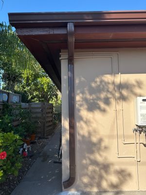 Brown Seamless Gutters in Sarasota FL