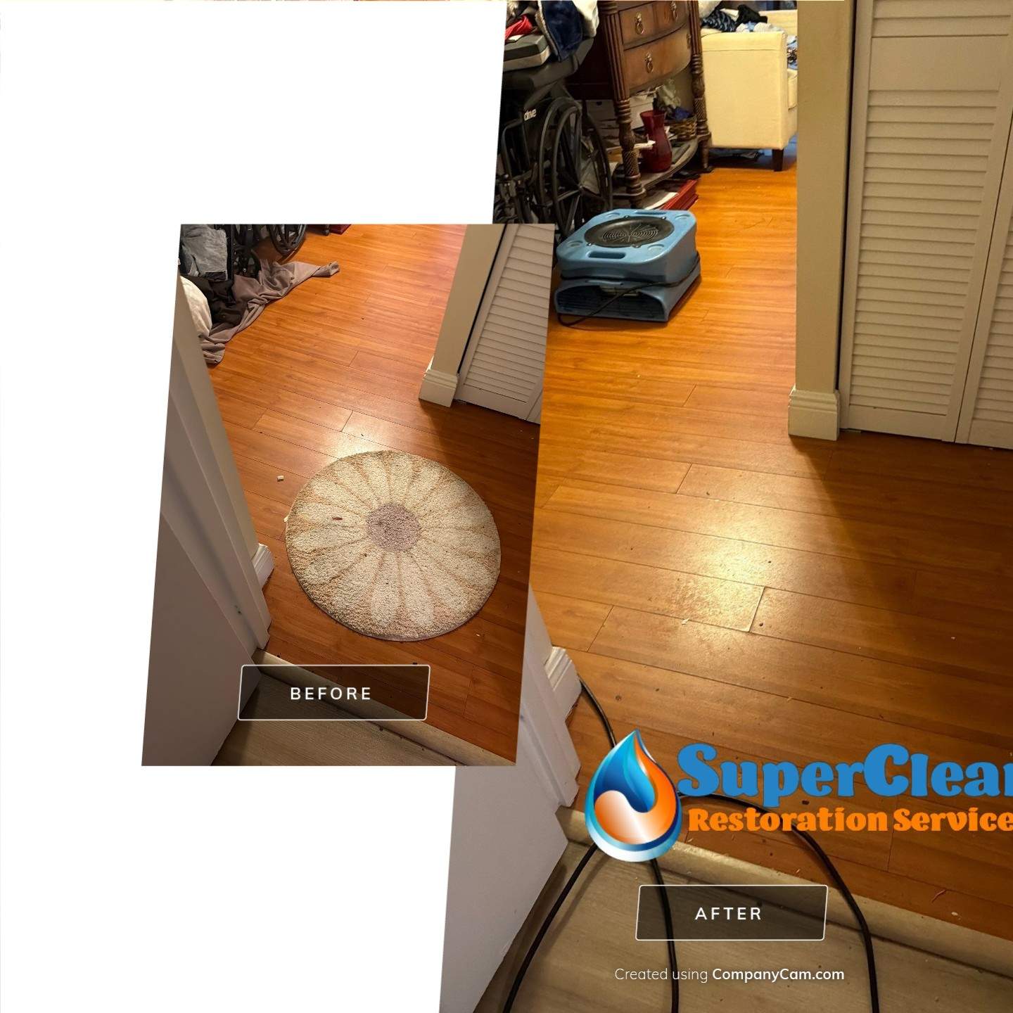 Water Damage Restoration and Floor Drying in Fort Lauderdale Unit by SuperClean