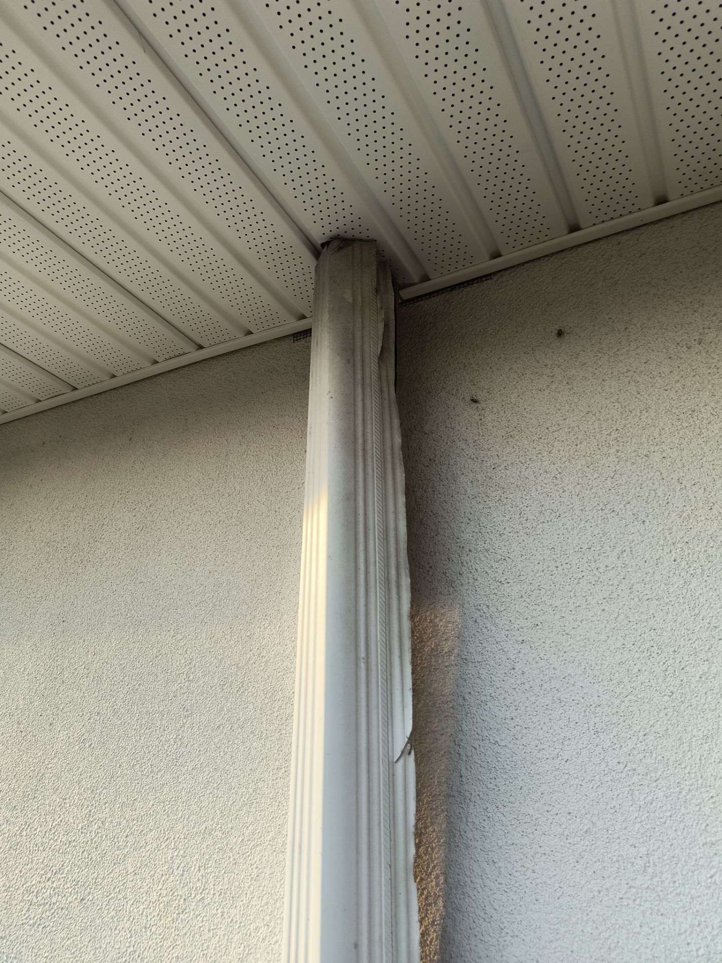 Soffit and Fascia Installation using White Soffit in Sarasota Fl by Gutter Professors