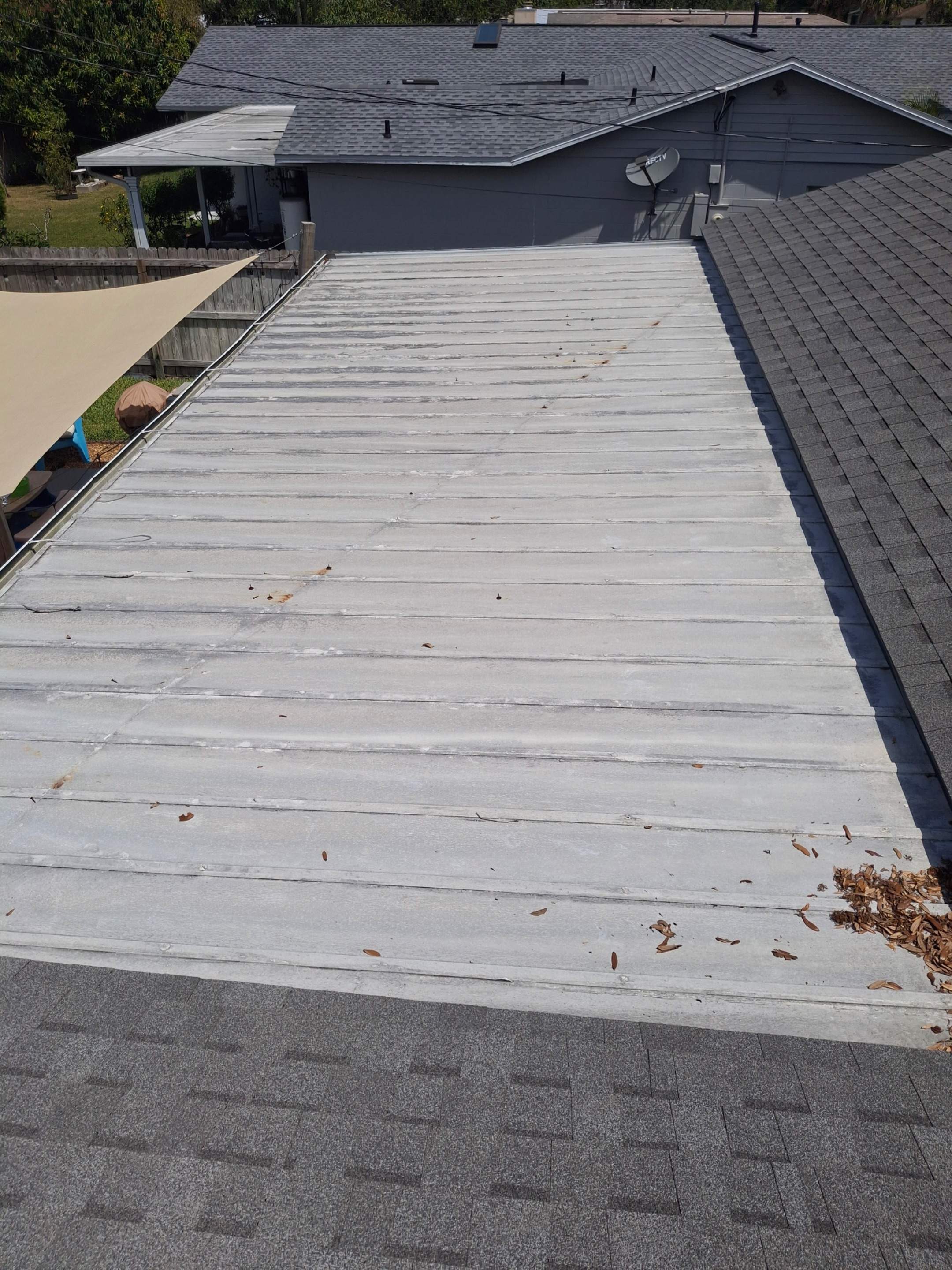 Aluminum Roof Sealing and Protective Liquid Coating in Melbourne by Florida Roofing and Renovations Inc.