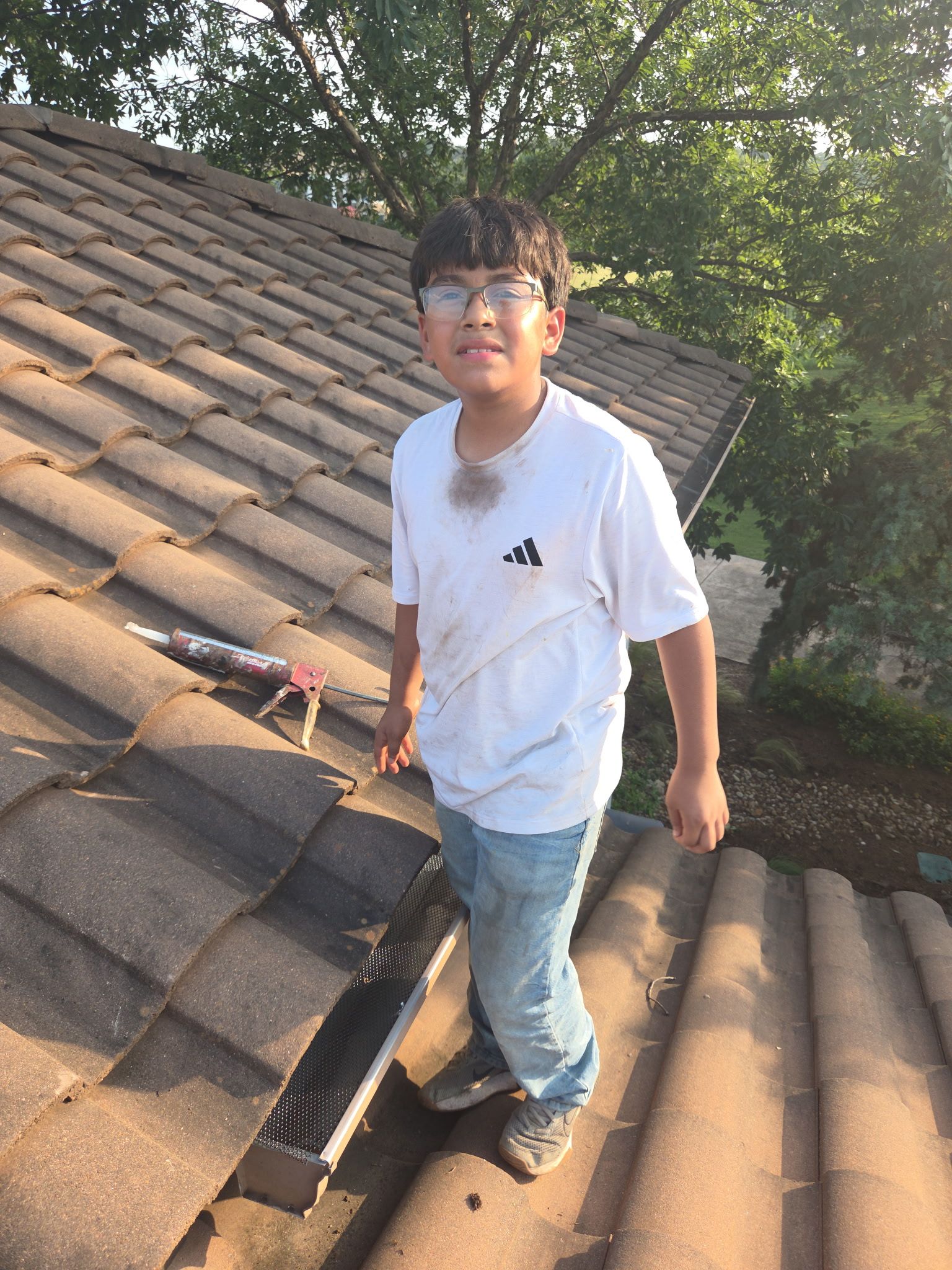 Lots of tile repairs out in Spicewood by REPS OF TEXAS