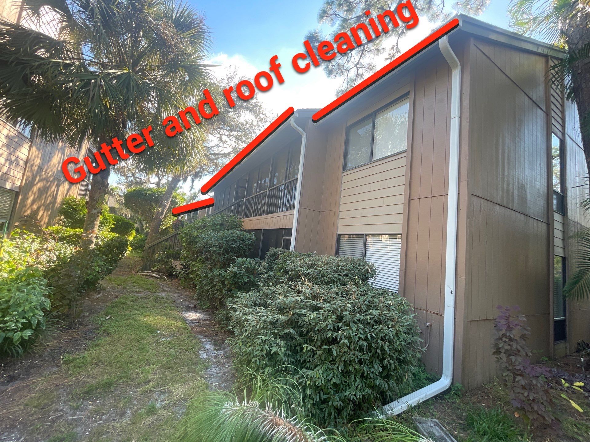 Clean Gutters and Roof in Sarasota FL by Gutter Professors