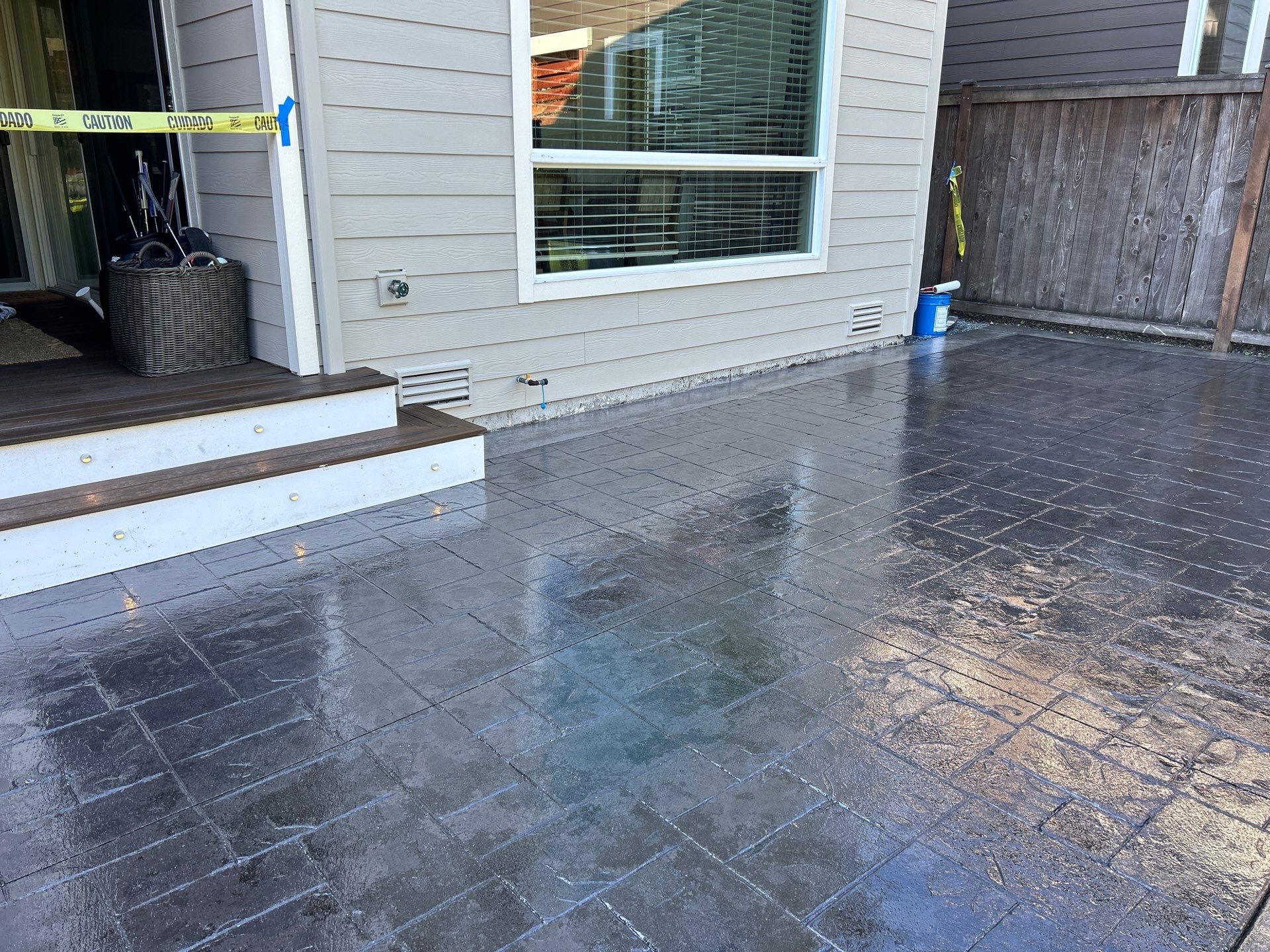 Stamped Concrete Driveway with Sealed Finish | Everett  by Jireh Asphalt & Concrete Inc 