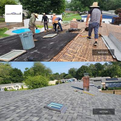 Residential Roofing Installation using Owens Corning TruDefinition Duration AR - Estate Gray