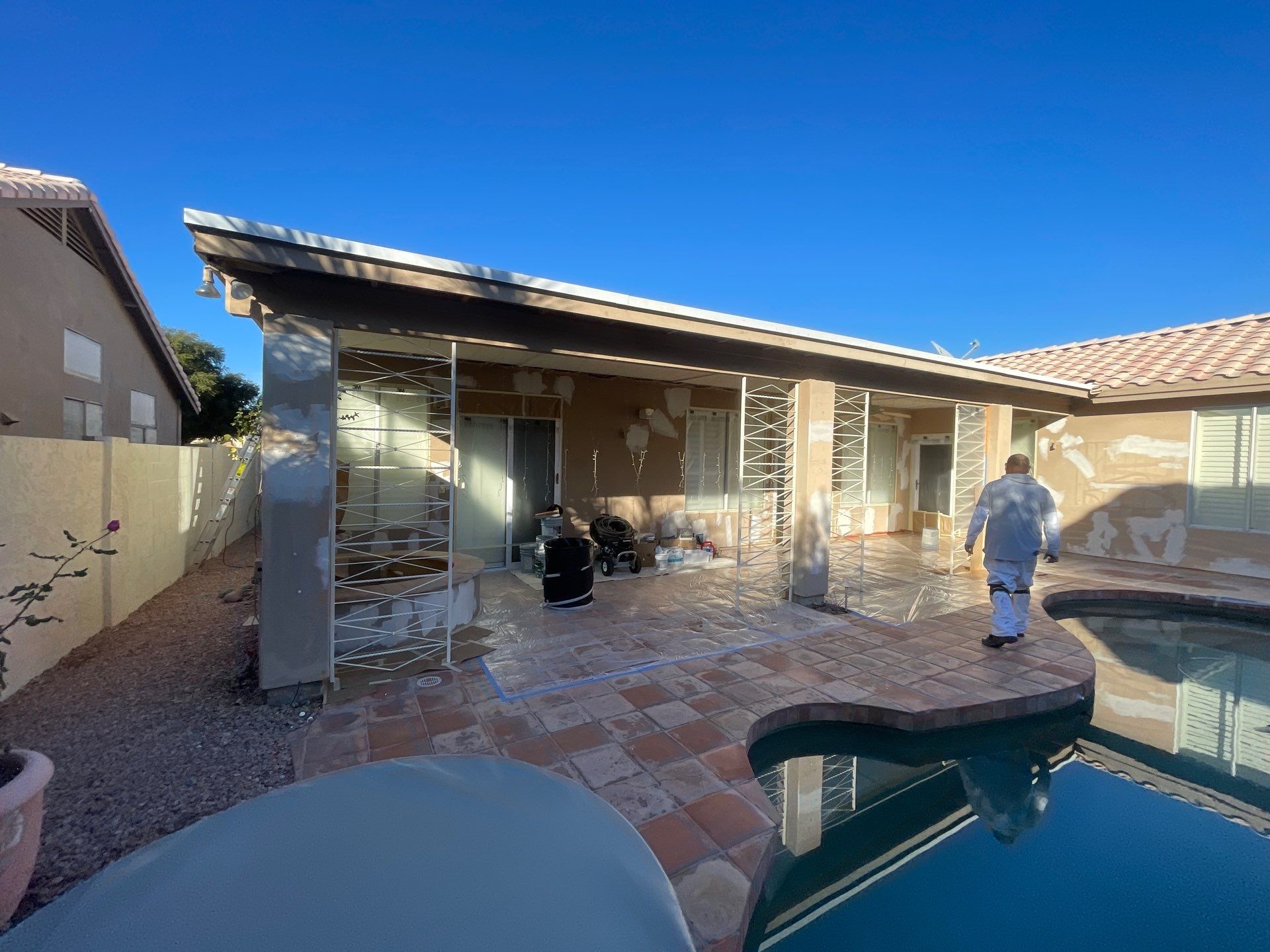 Gazzo - A Beautiful Home Exterior Transformation in Scottsdale, AZ with C&M Primer and Sherwin Williams Paints by Double G Painting Contractors, LLC