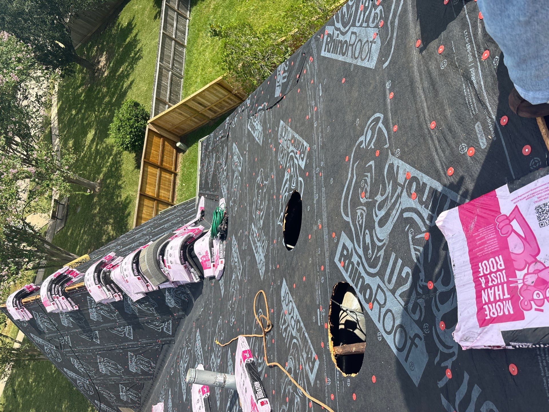 Residential Roofing Installation using Owen's Corning Duration (Lifetime) Shingles by Roof Repair Company