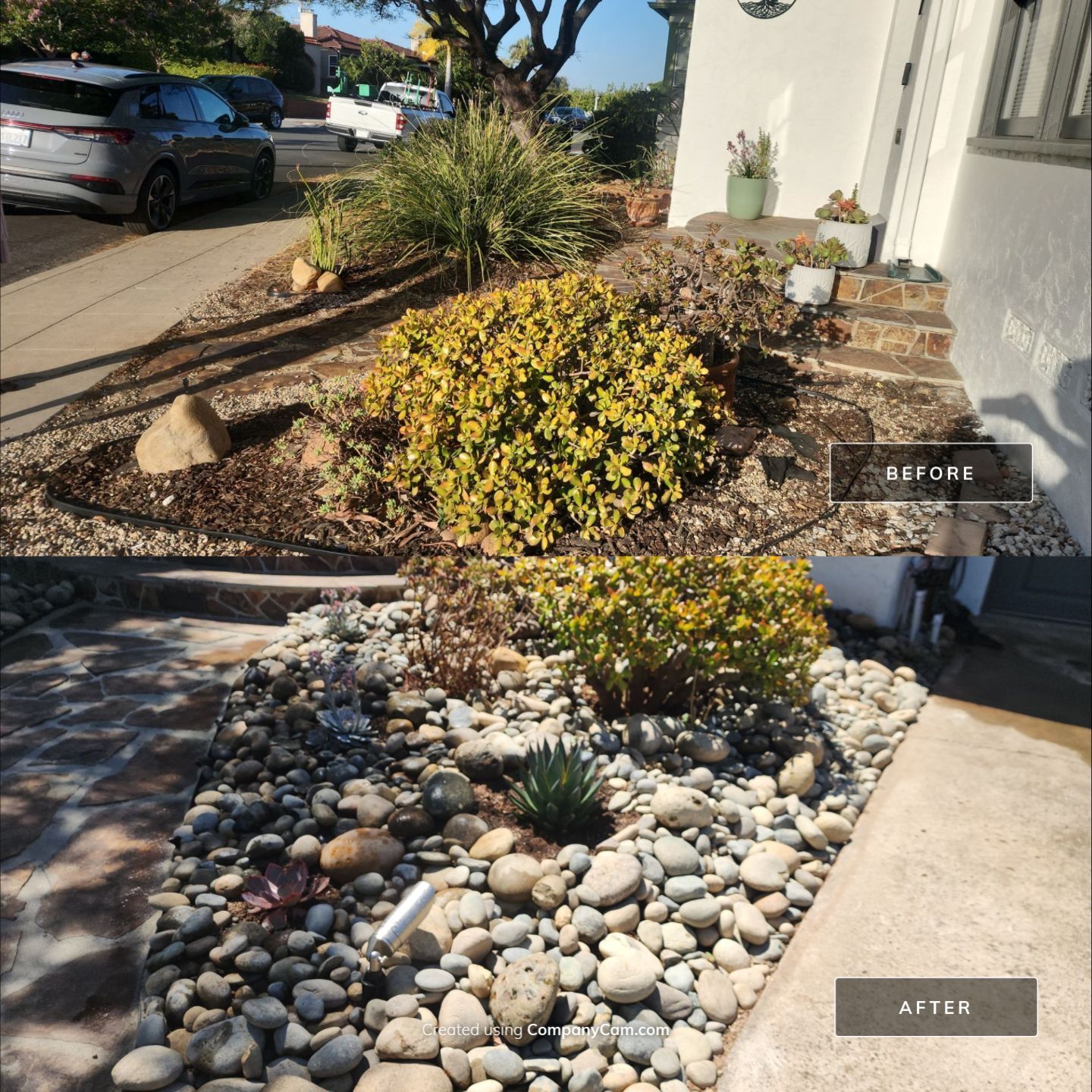 Xeriscape Transformation with River Rock and Irrigation in San Diego by Yard Techs