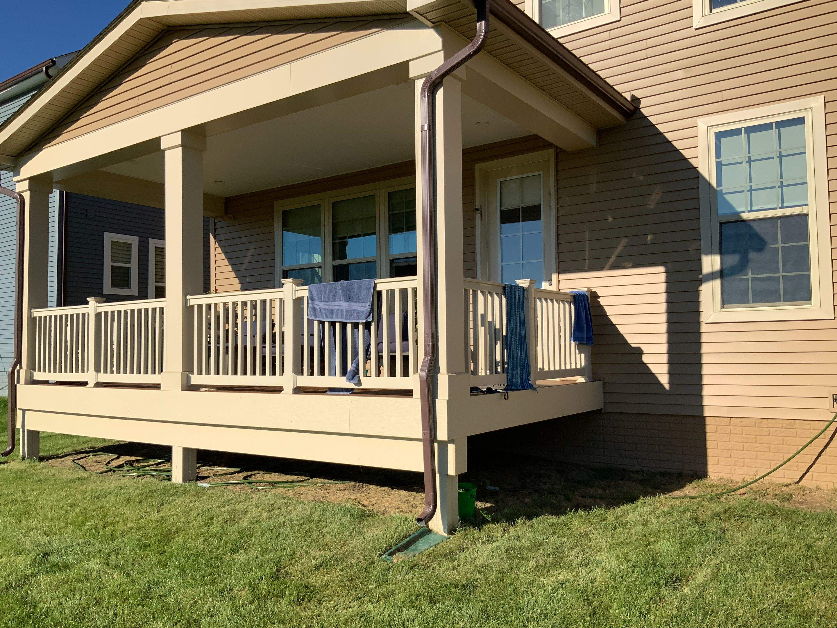 Deck Installation using New Vinyl Gate  by Alpha Design Services