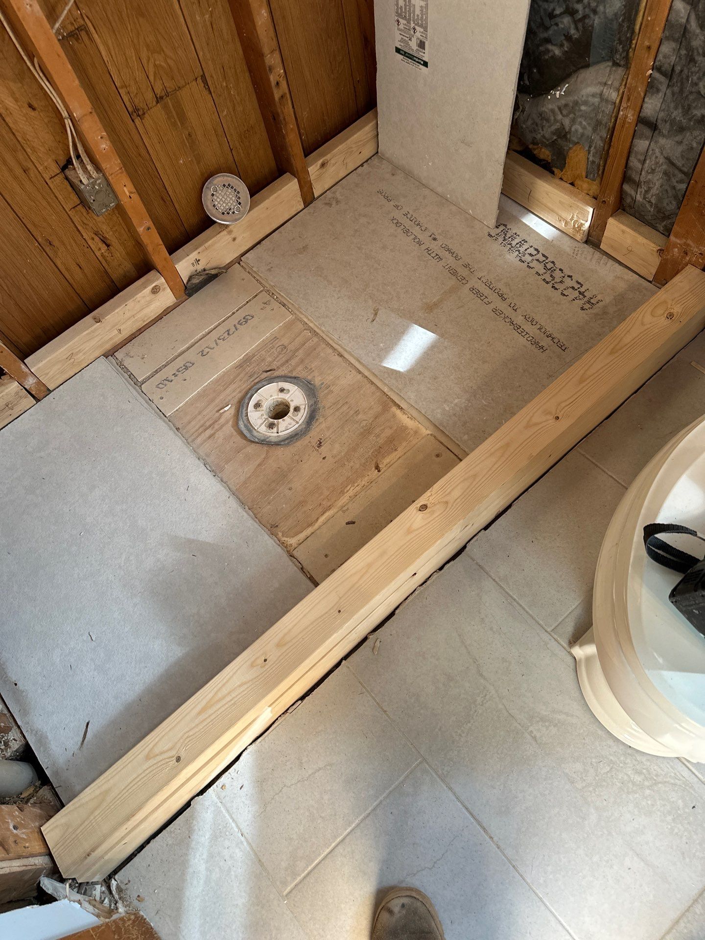 Shower Restoration In Atlanta (pan leaked) by Baxter Professional LLC