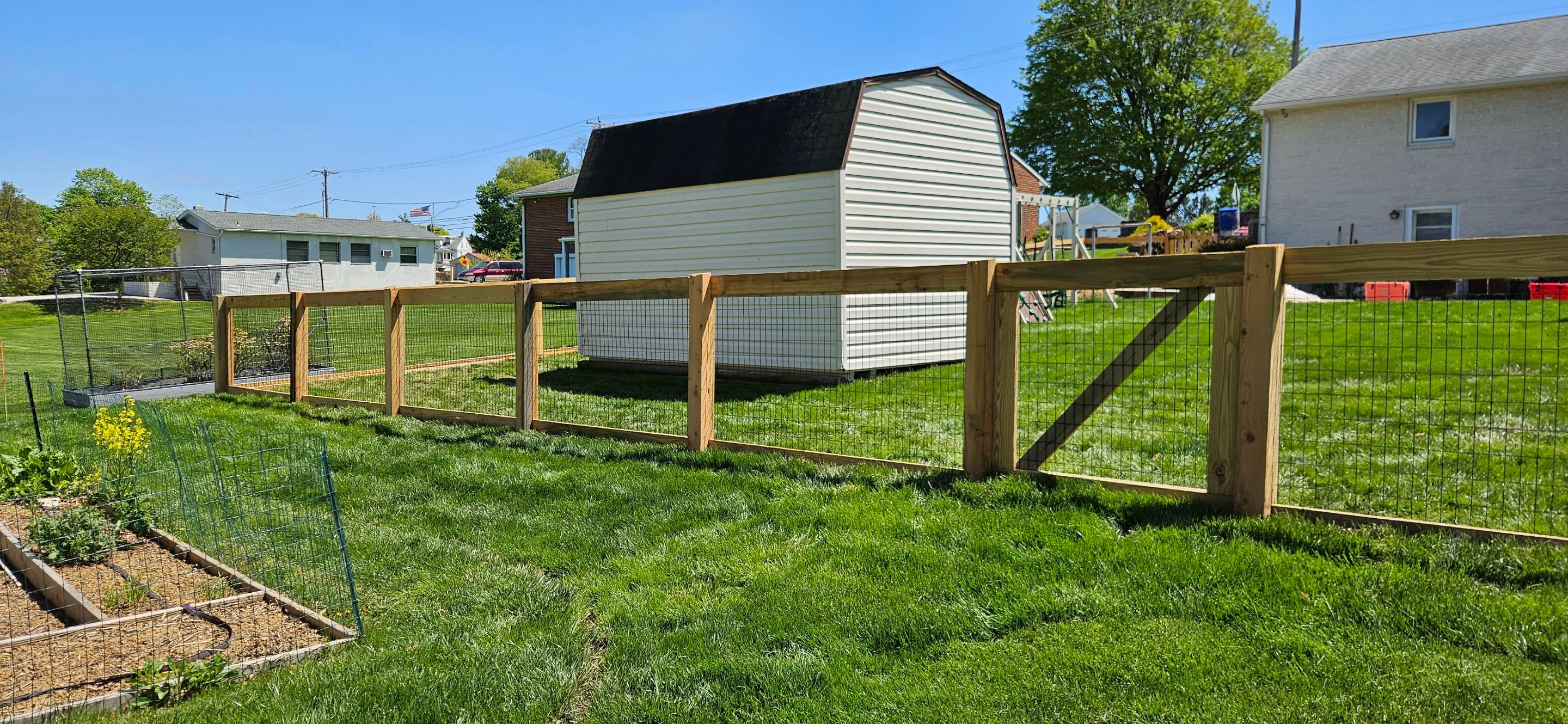 Picture Frame with Black Coated Wire by Kingdom Fence & Supply