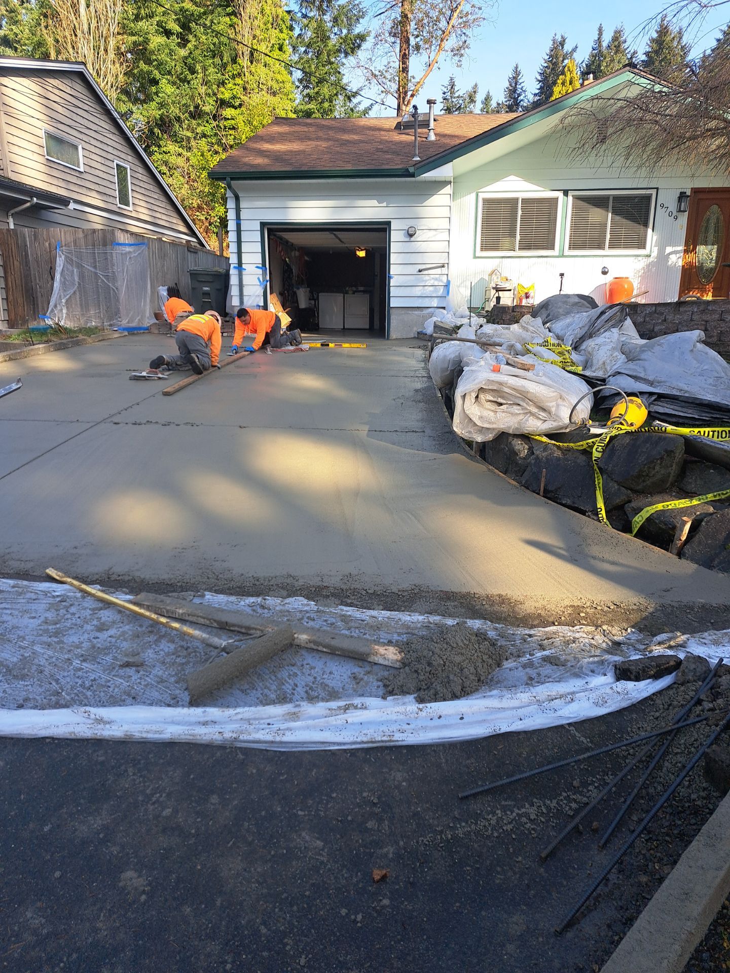 Stamped Concrete Patio and Driveway | Edmonds  by Jireh Asphalt & Concrete Inc 