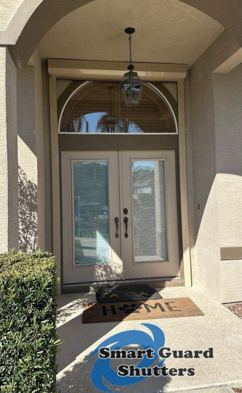 Rolling Shutter in Beige by Smart Guard Shutters