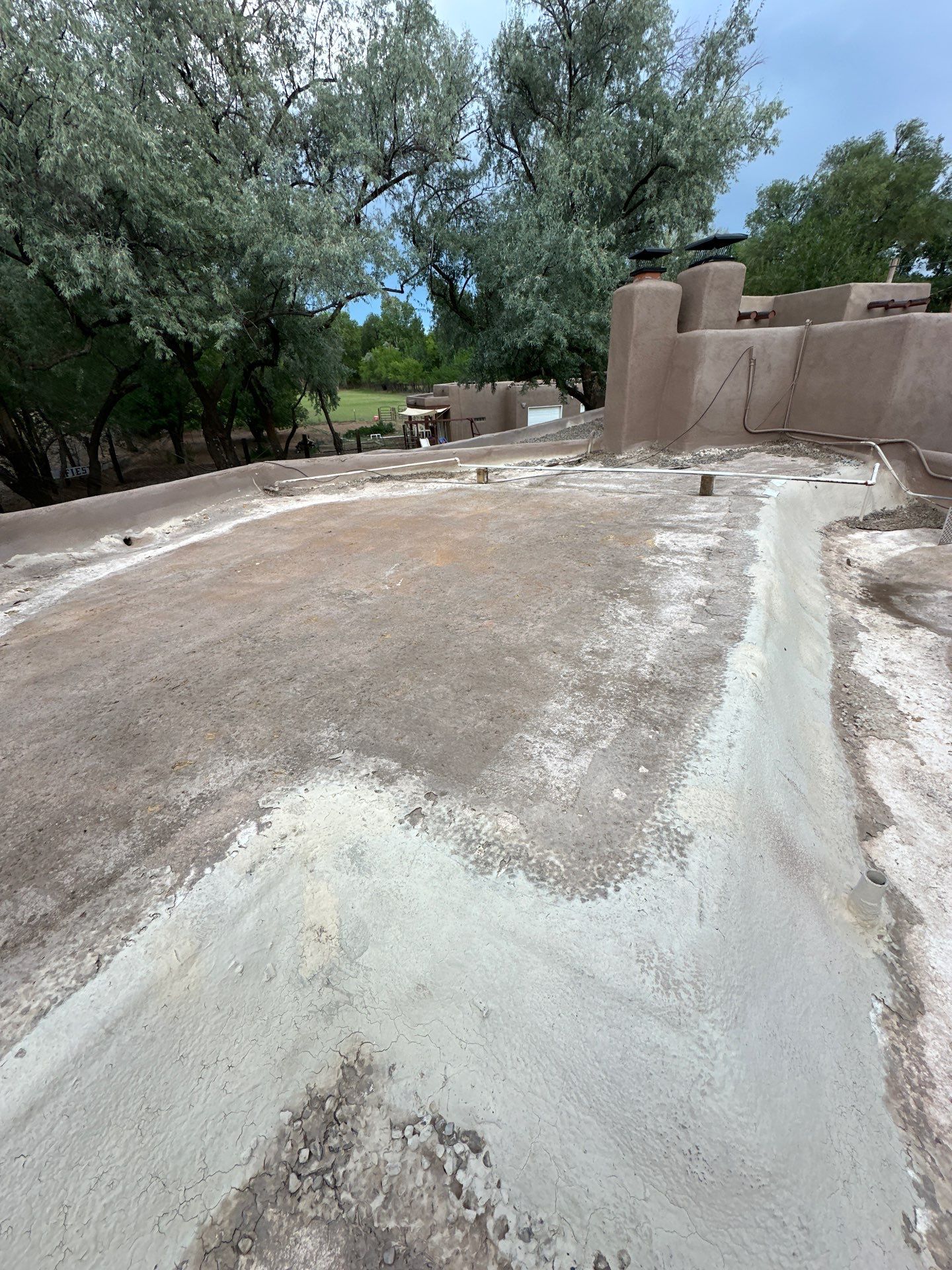 Residential roof application by SPF Services 