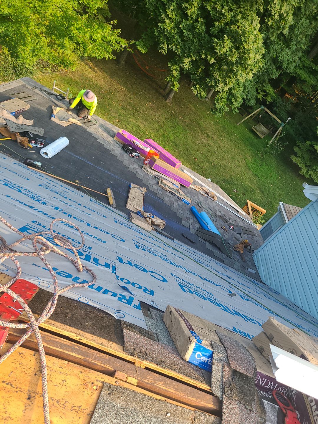 Burke: Residential Roof Replacement with CertainTeed Landmark Pro Designer Shingles in Max Def Driftwood by RM Banning, Inc.