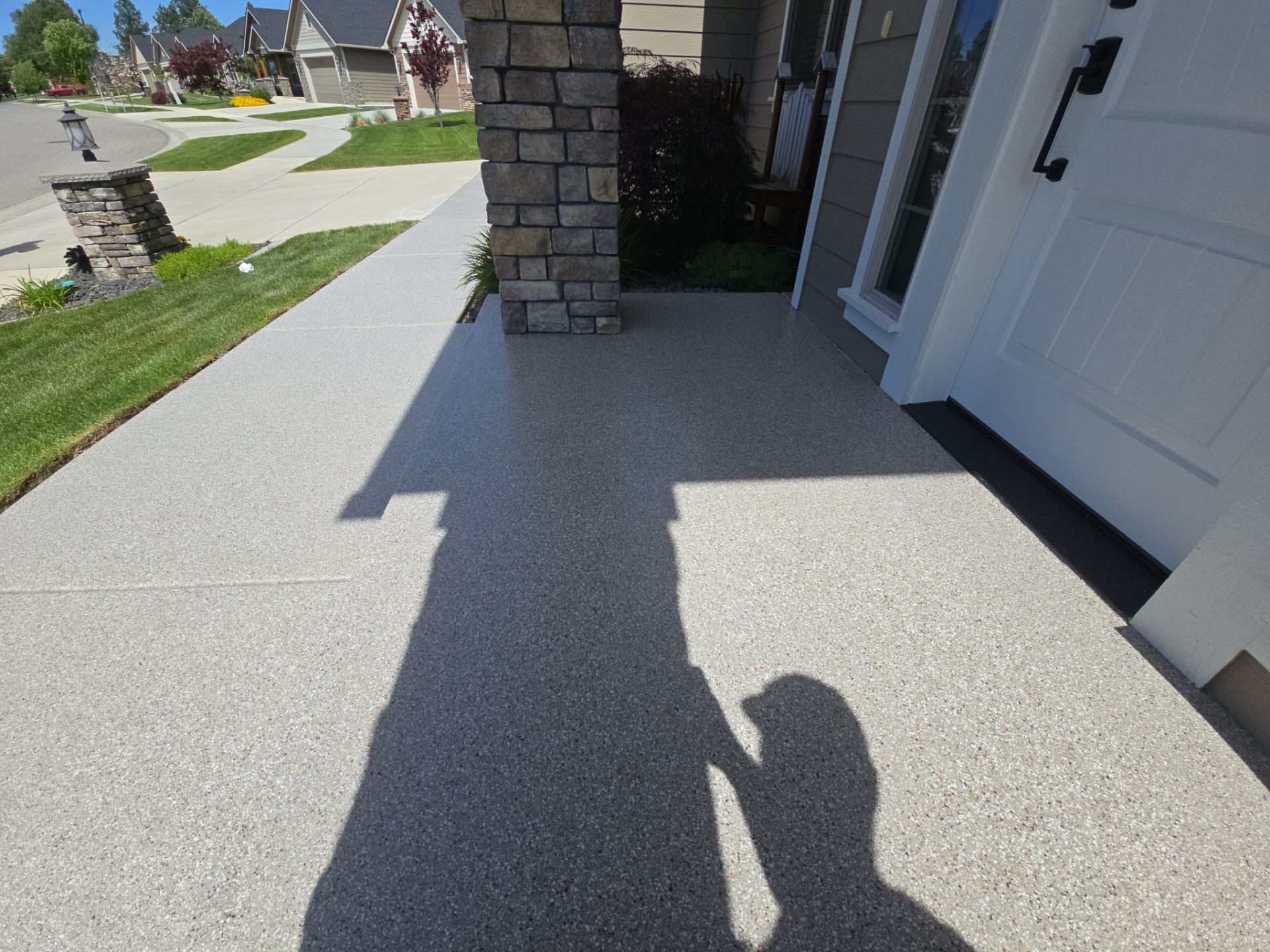 Walkway Transformation using Pebble Beach by Croc Coatings, LLC