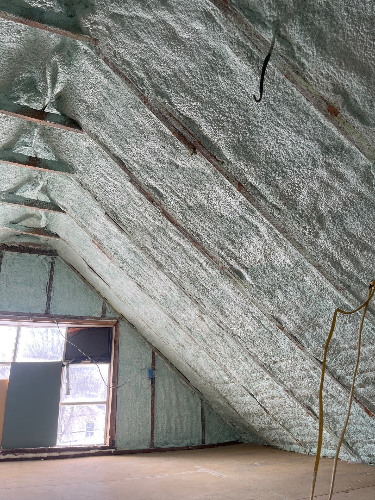 Attic Insulation using Closed Cell Spray Foam by NYS Foam & Energy