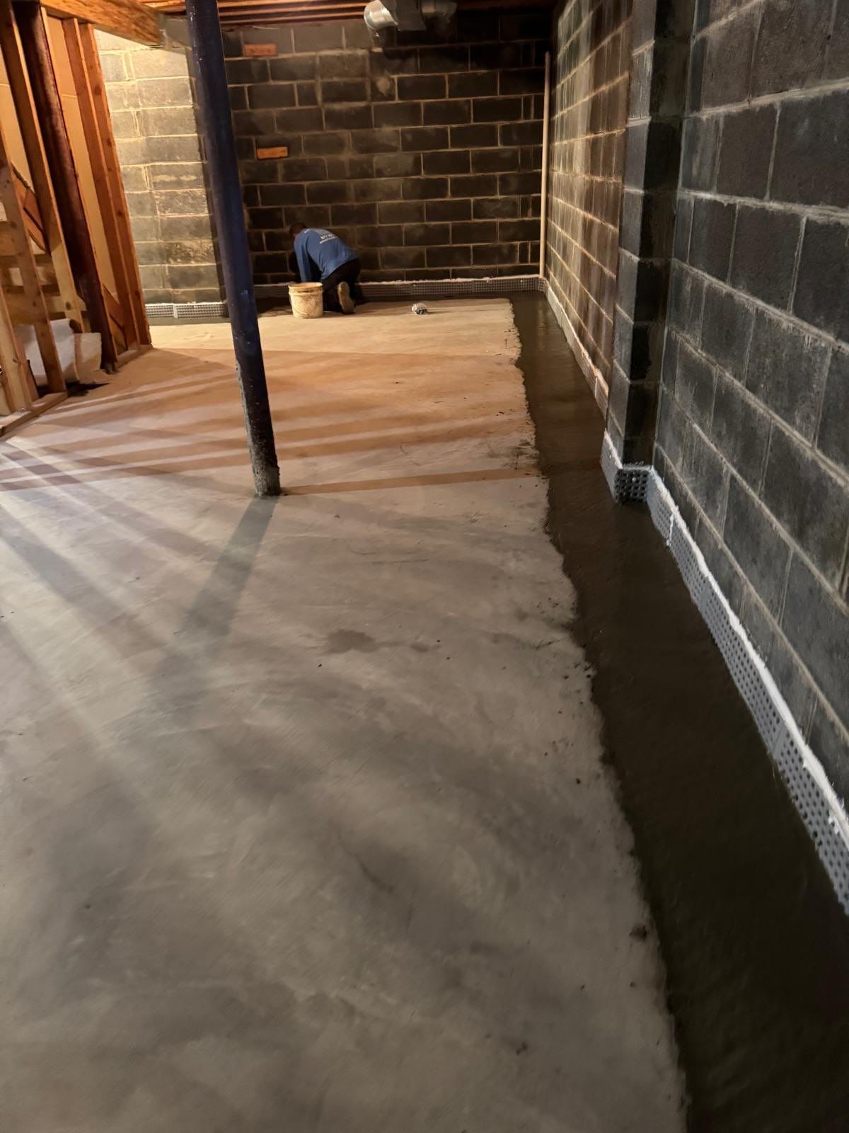 Interior French Drain West Orange, New Jersey by Pure Service Pro, LLC 