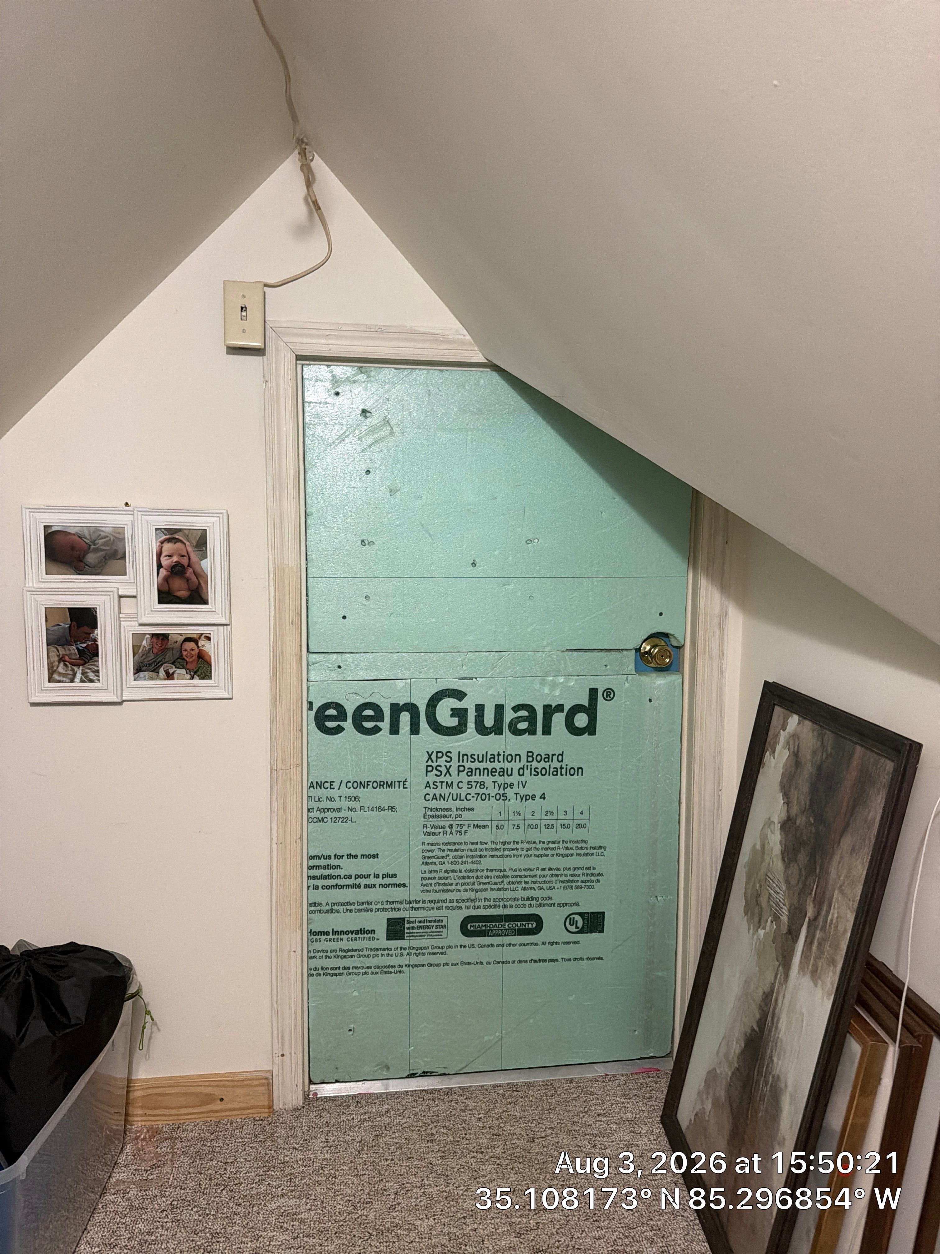 Attic Knee Wall Insulation and Access Door Sealing in Chattanooga by CompanyCam Sales Demo