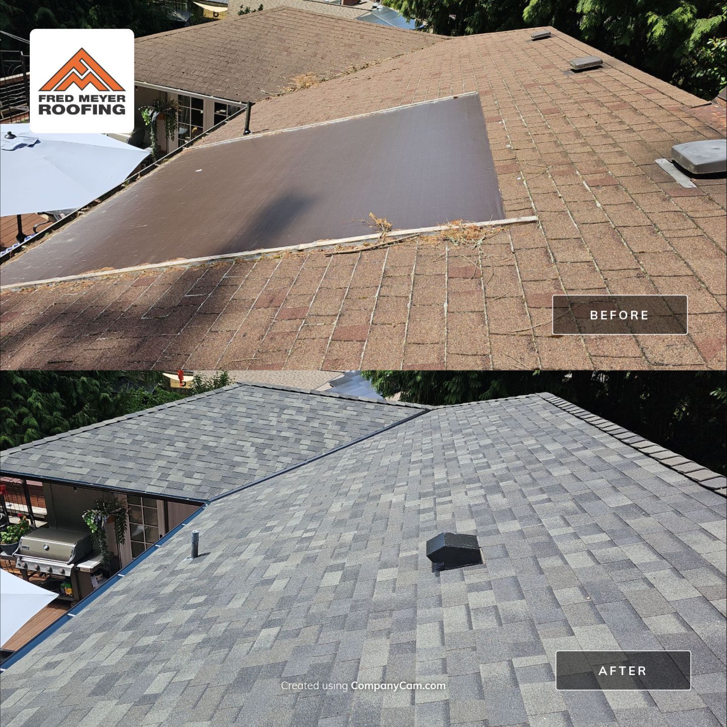 Roofing Project in Burien by Fred Meyer Roofing