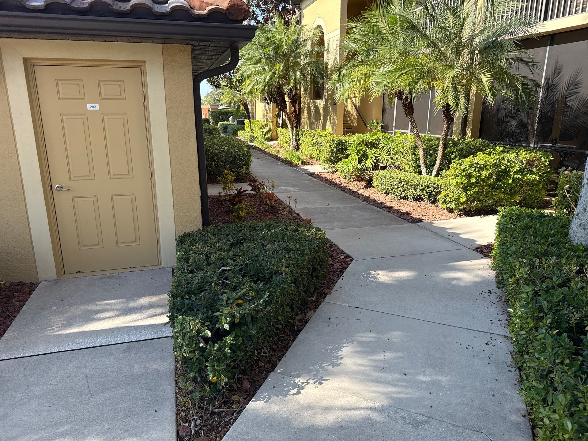 HOA Condo Concrete Driveway & Sidewalk Cleaning – River Strand Community, Bradenton, FL by Sunshine AquaWash