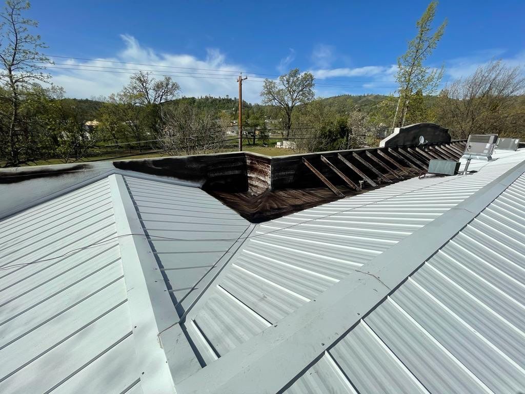 Foam Refurbish using Conklin Benchmark/PUMA XL coatings and spray foam by Straight Edge Roofing Inc