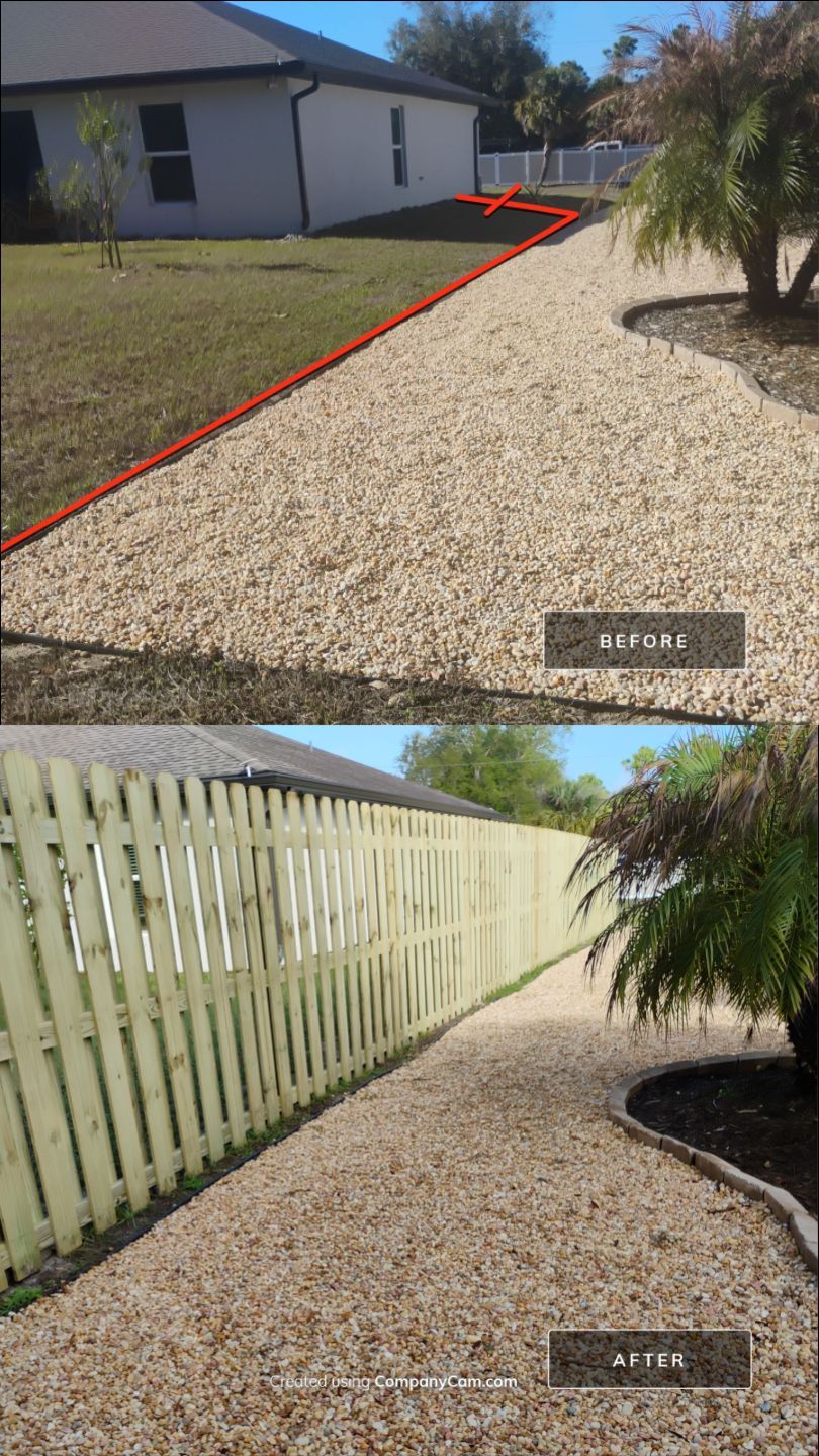 Wood Shadowbox Install in North Port by True Fence LLC