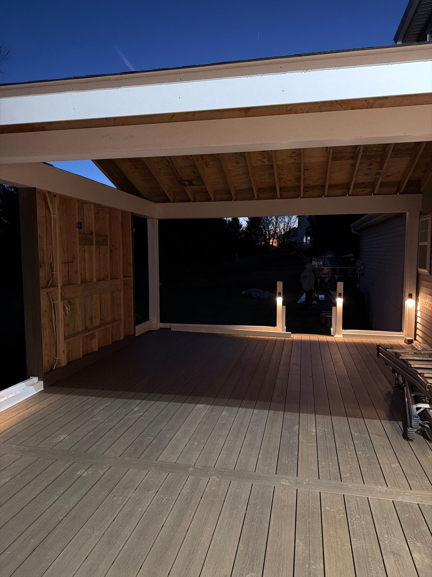 New Deck With a Roof and TV Mount in Raritan, New Jersey by deck guardian