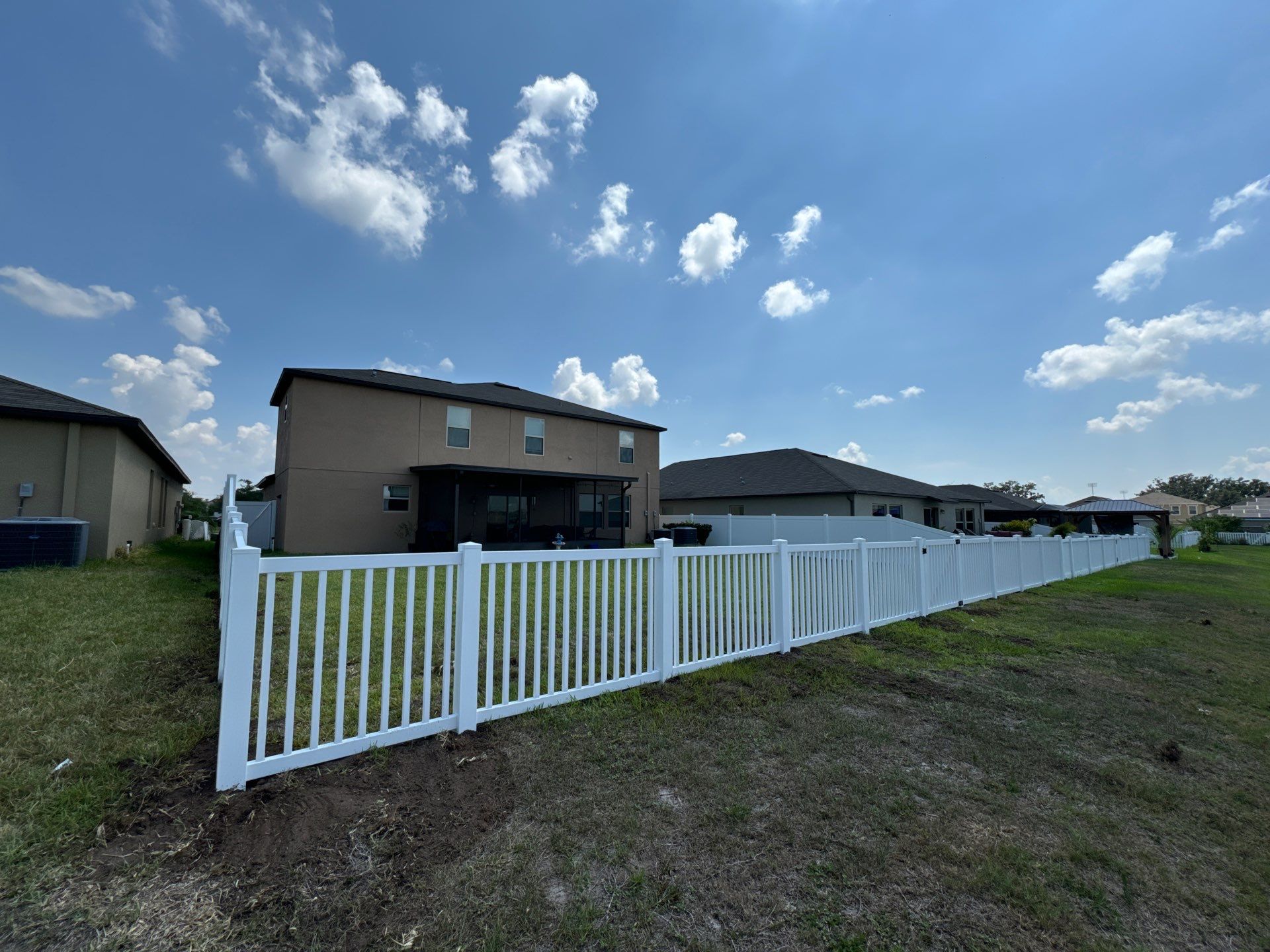 Vinyl Fence Installation using Clearwater Picket Fence and 6Ft White Vinyl Fence  by Asap fence and gates, LLC