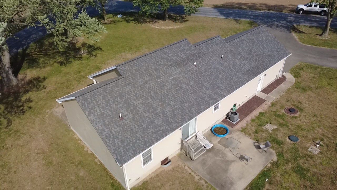 Residential Roof Replacement With Architectural Shingles in Ridgely by First Chesapeake Roofing