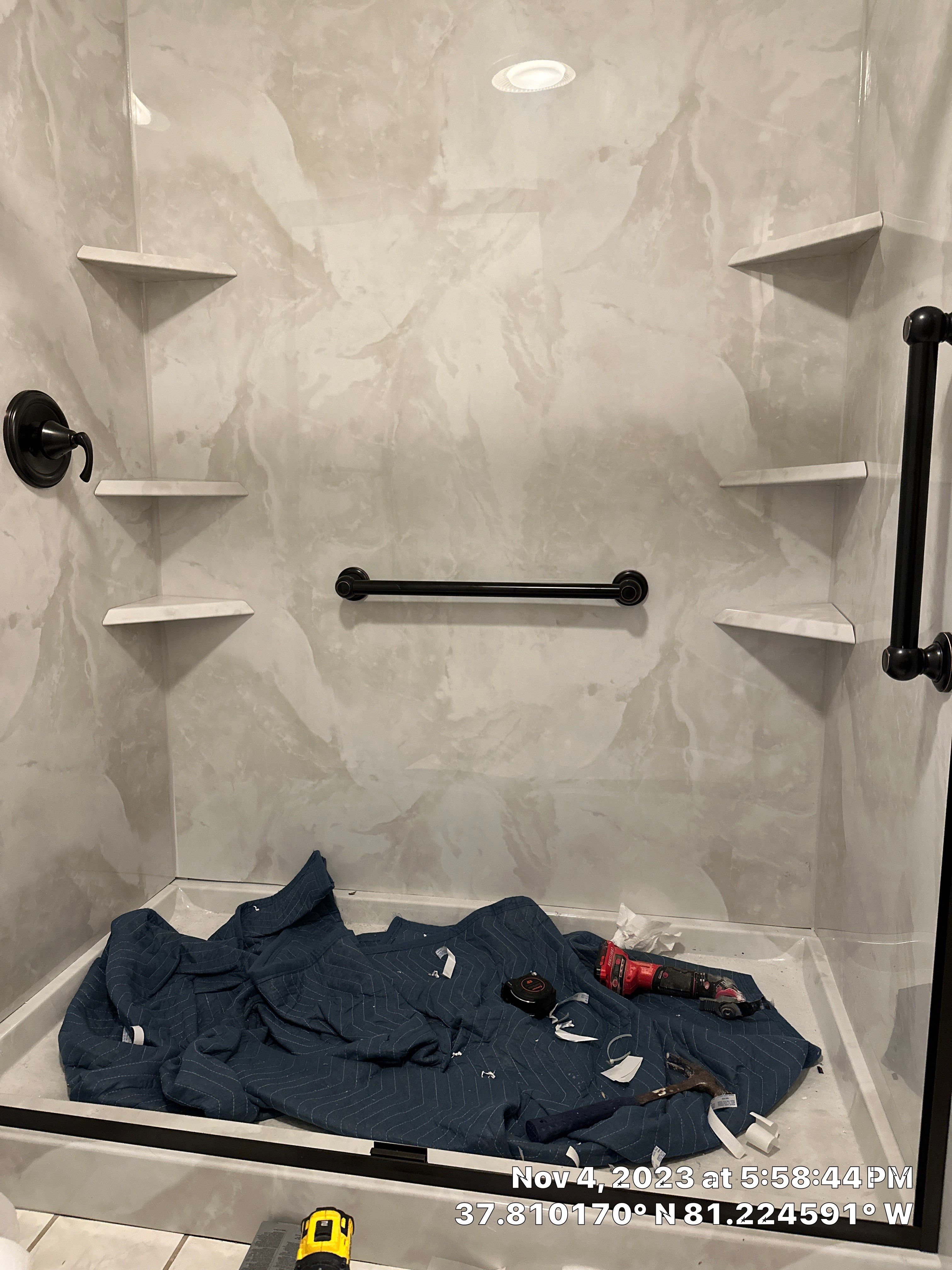Tub to Shower Conversion using BCI Acrylic Shower System by Secure Construction Company Inc