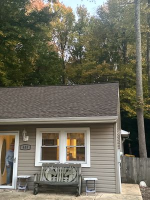 New Roof Install using TIMB HDZ BARKWOOD in Rose Haven, MD