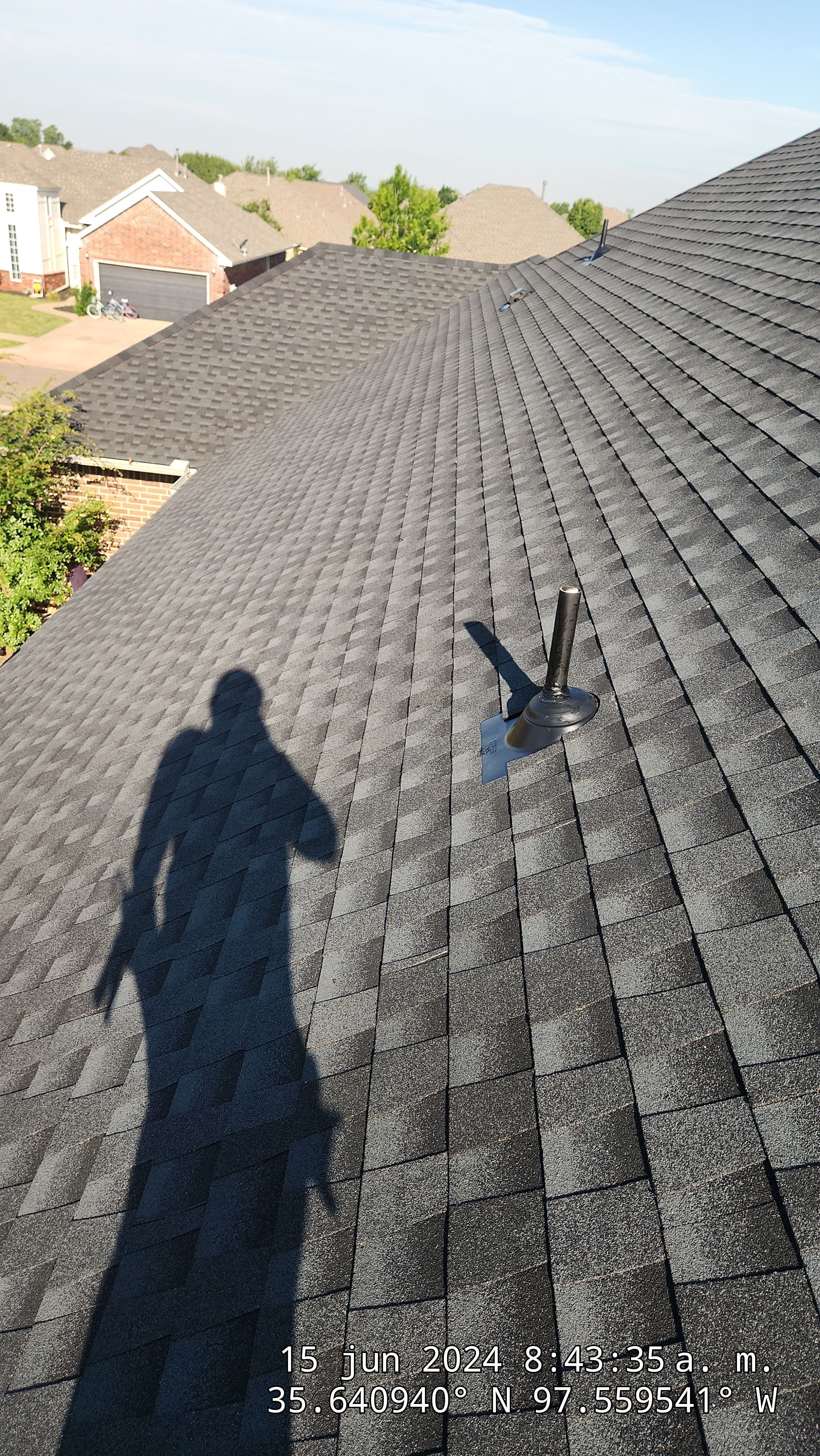 Reroof using GAF HDZ in Charcoal by Castillo Roofing