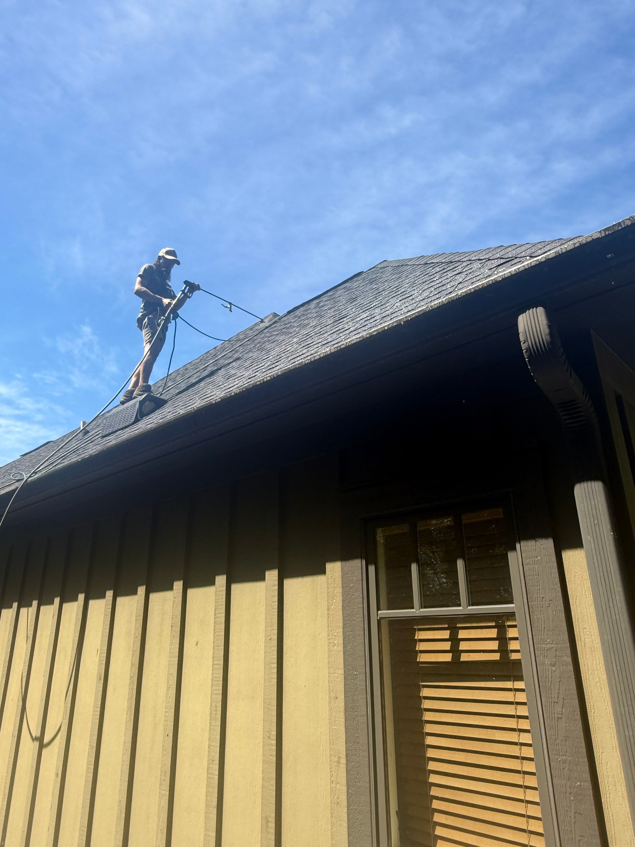 Asphalt Shingle Roof Rejuvenation and Cleaning in Mill Spring by Bright Home Connections