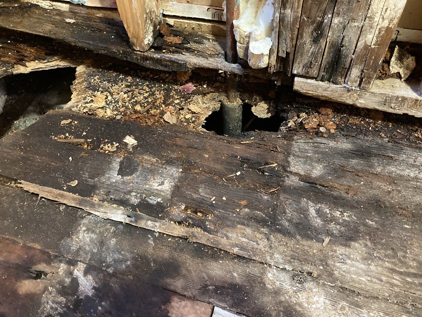 Water Damage in Bathroom by Accountable Home Services