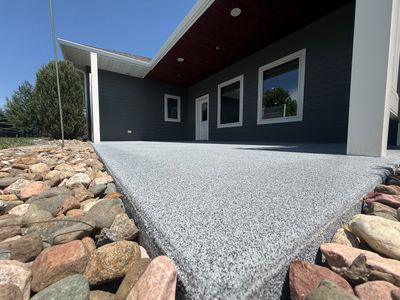 Polyurea Patio Floor Coating in Starry Evening for Sioux Falls Home