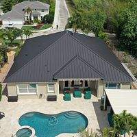 .032 Aluminum 1.5" Mechanical Seam Dark Bronze  by Total Roofing System The Metal Roof Experts