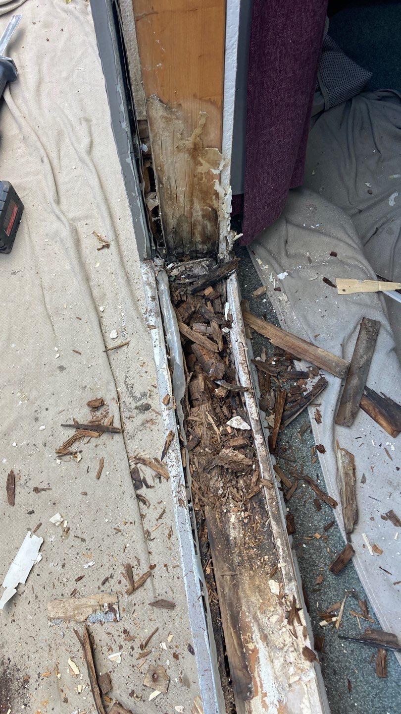 Sliding Glass Door and Window Replacement with Structural Repairs in Highland Park by Mr Roof & Remodeling Co