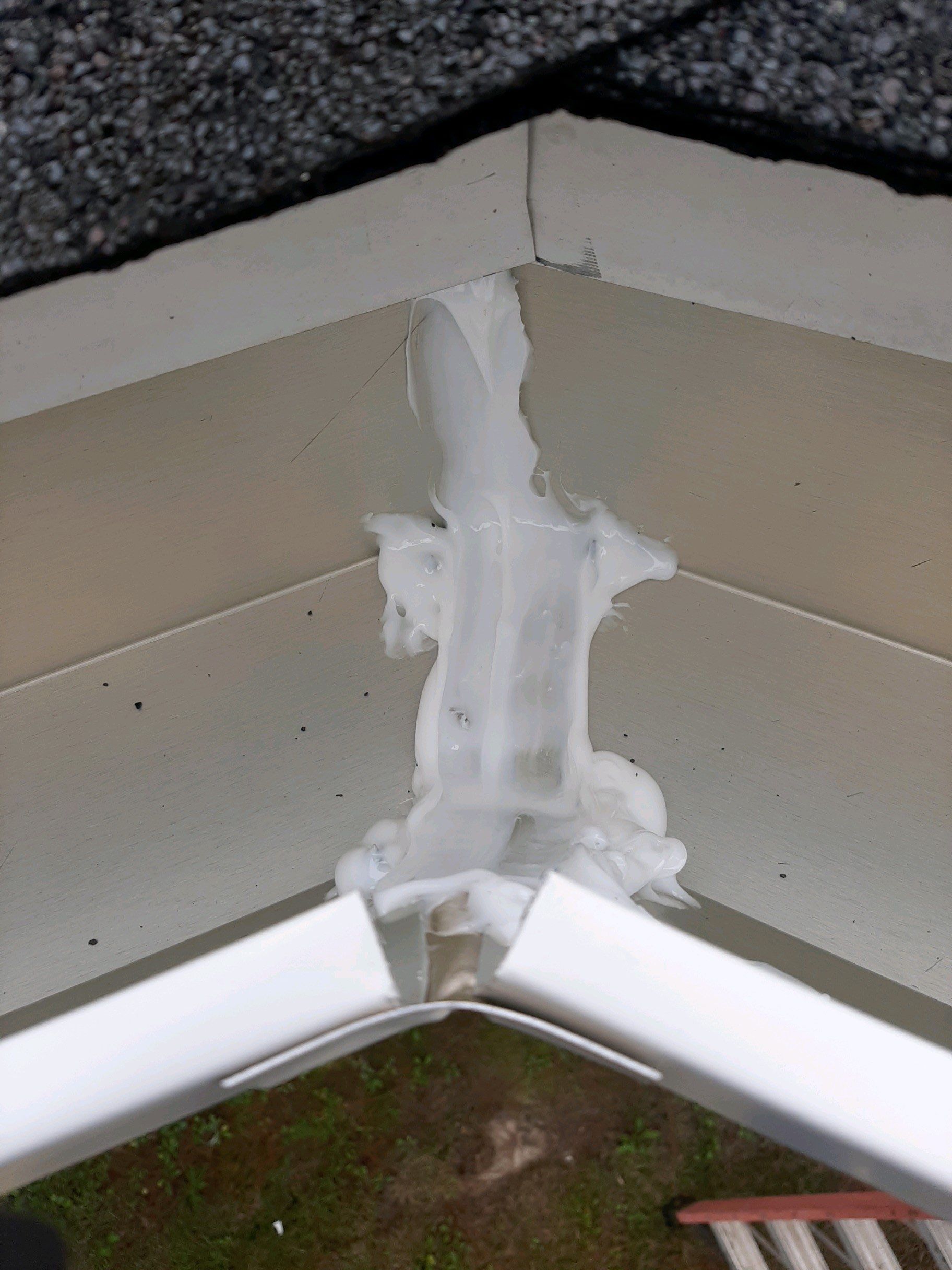 Gutter Installation using White K-Style Seamless Gutters by Gutter Professors