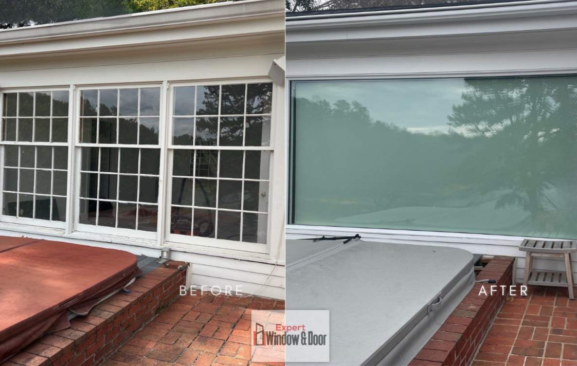 Gainsville Home Window Replacement with Modern Black Frames by Expert window & Door