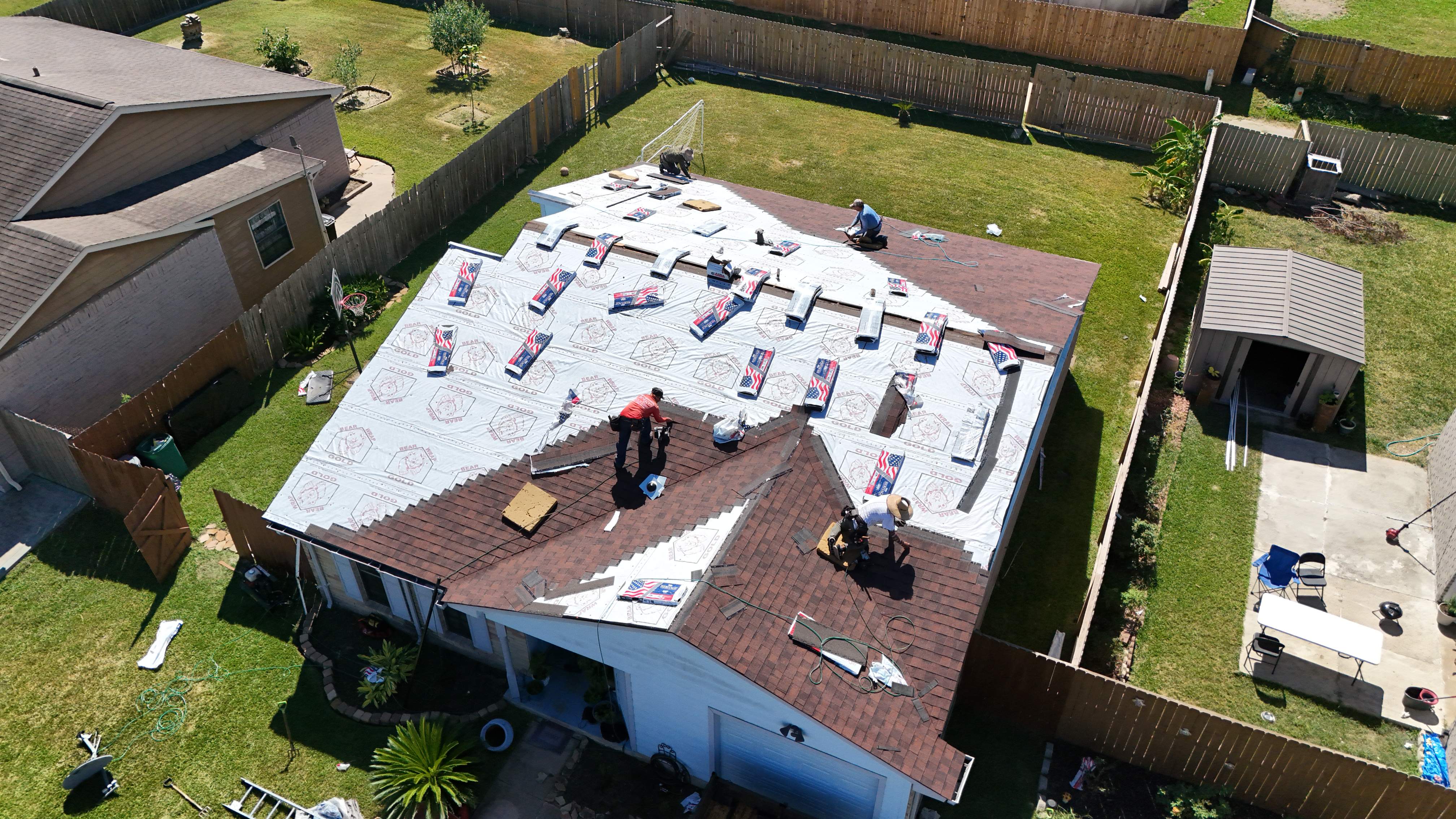 Cedar-Brown Shingle Roof Replacement — East Houston, TX by PL Roofing & SB Roofing, LLC.