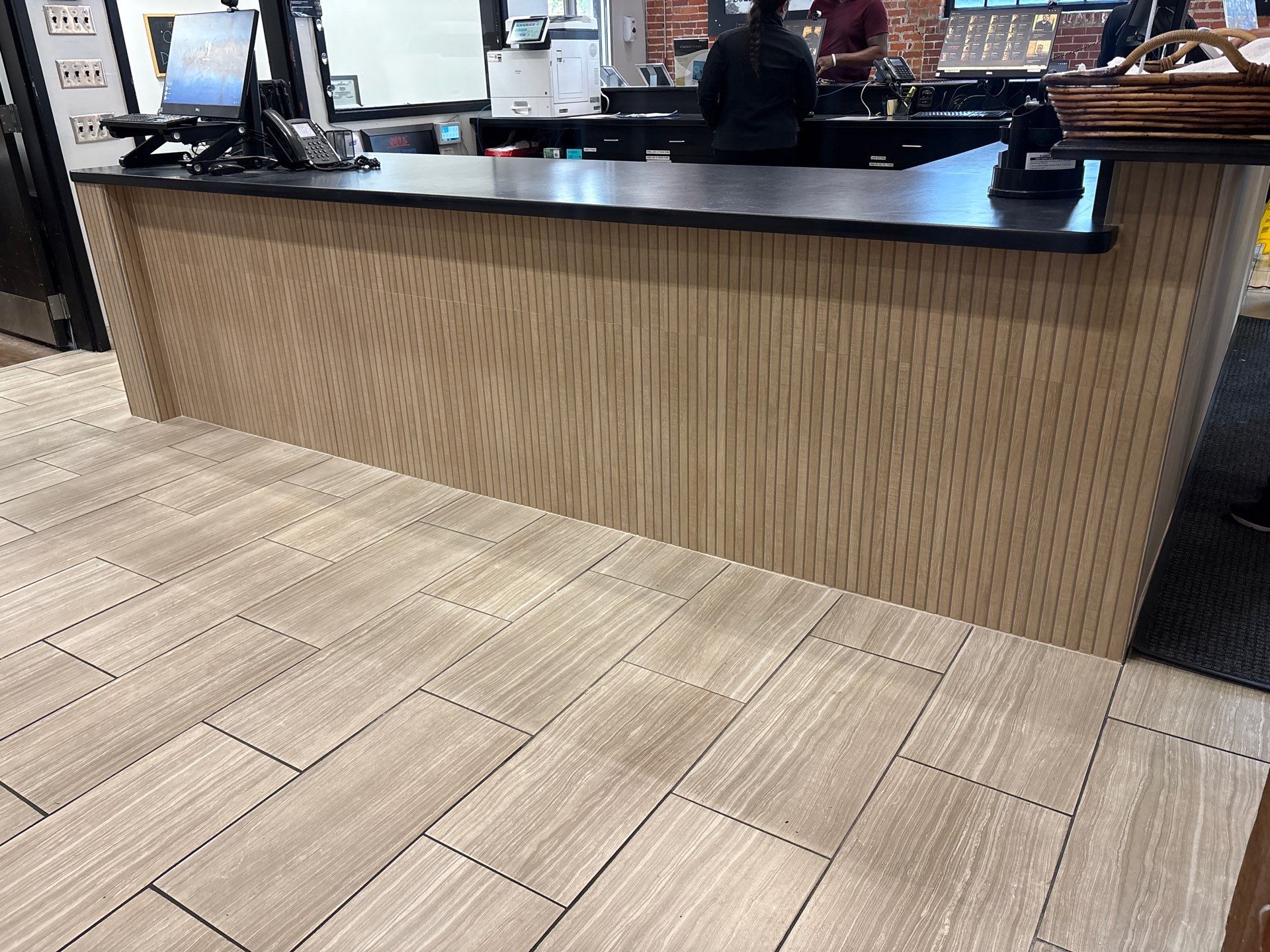 Norfolk OLF - Strength area turf, rubber installation and front desk by Nova HomeWorks 